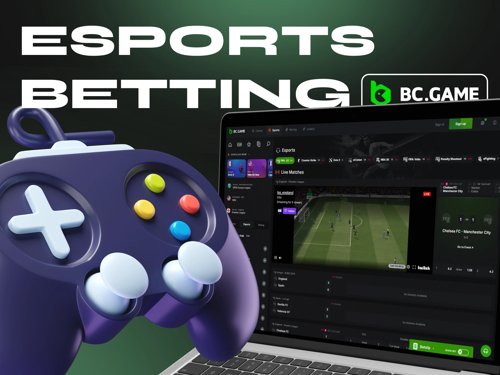 BC.Game offers a variety of eSports bets.