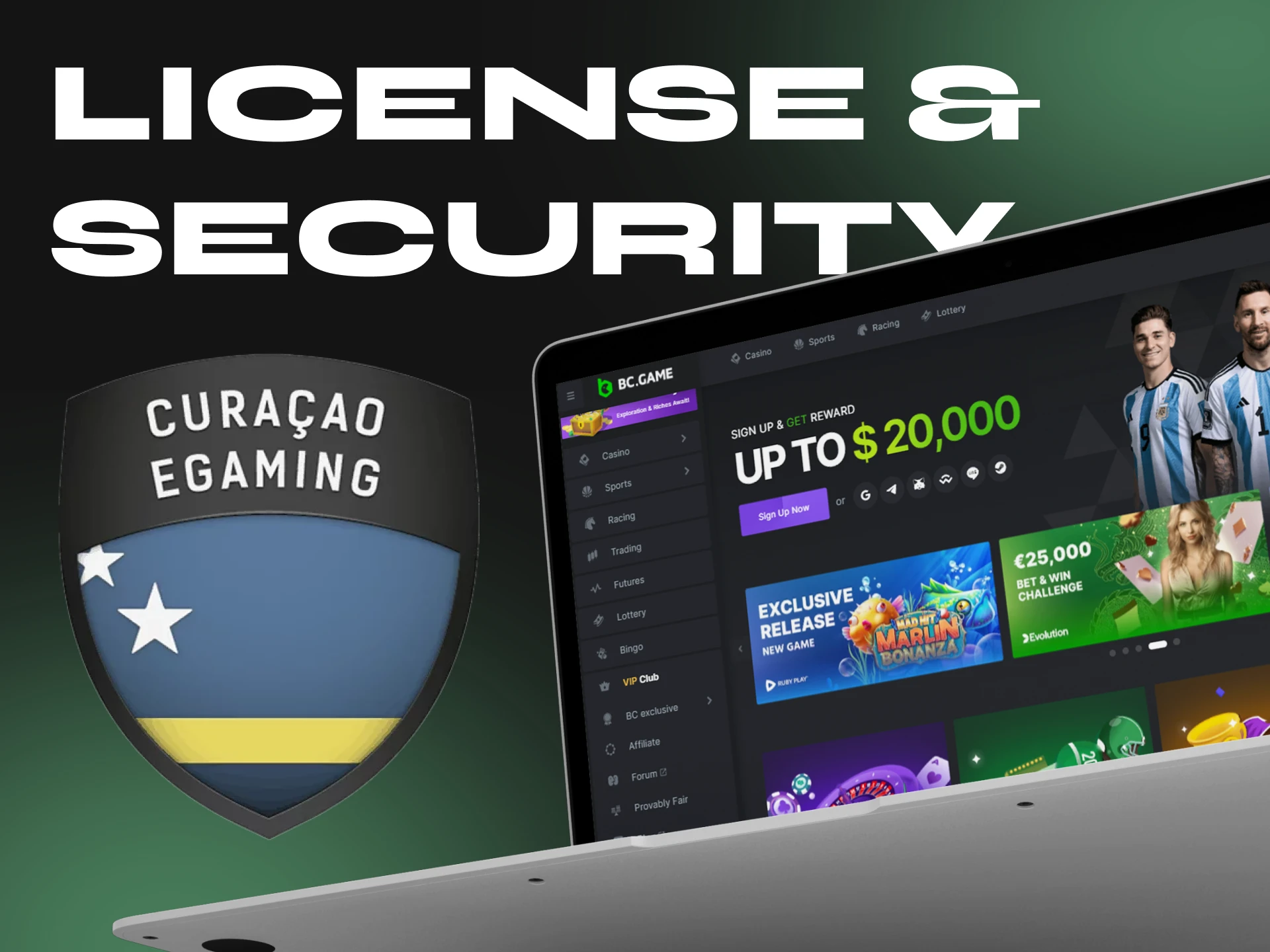 BC.Game is licensed, rest assured that the platform is secure.