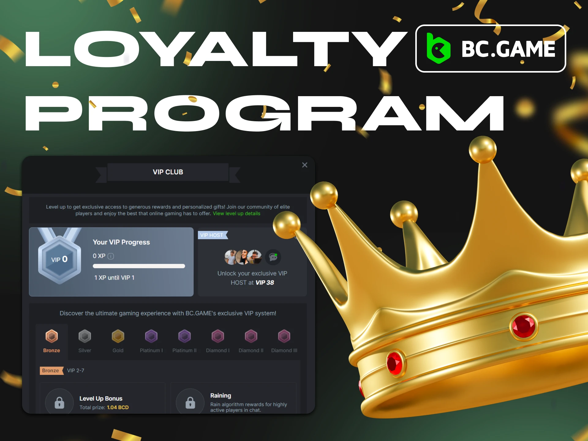 BC.Game offers its users a loyalty program.