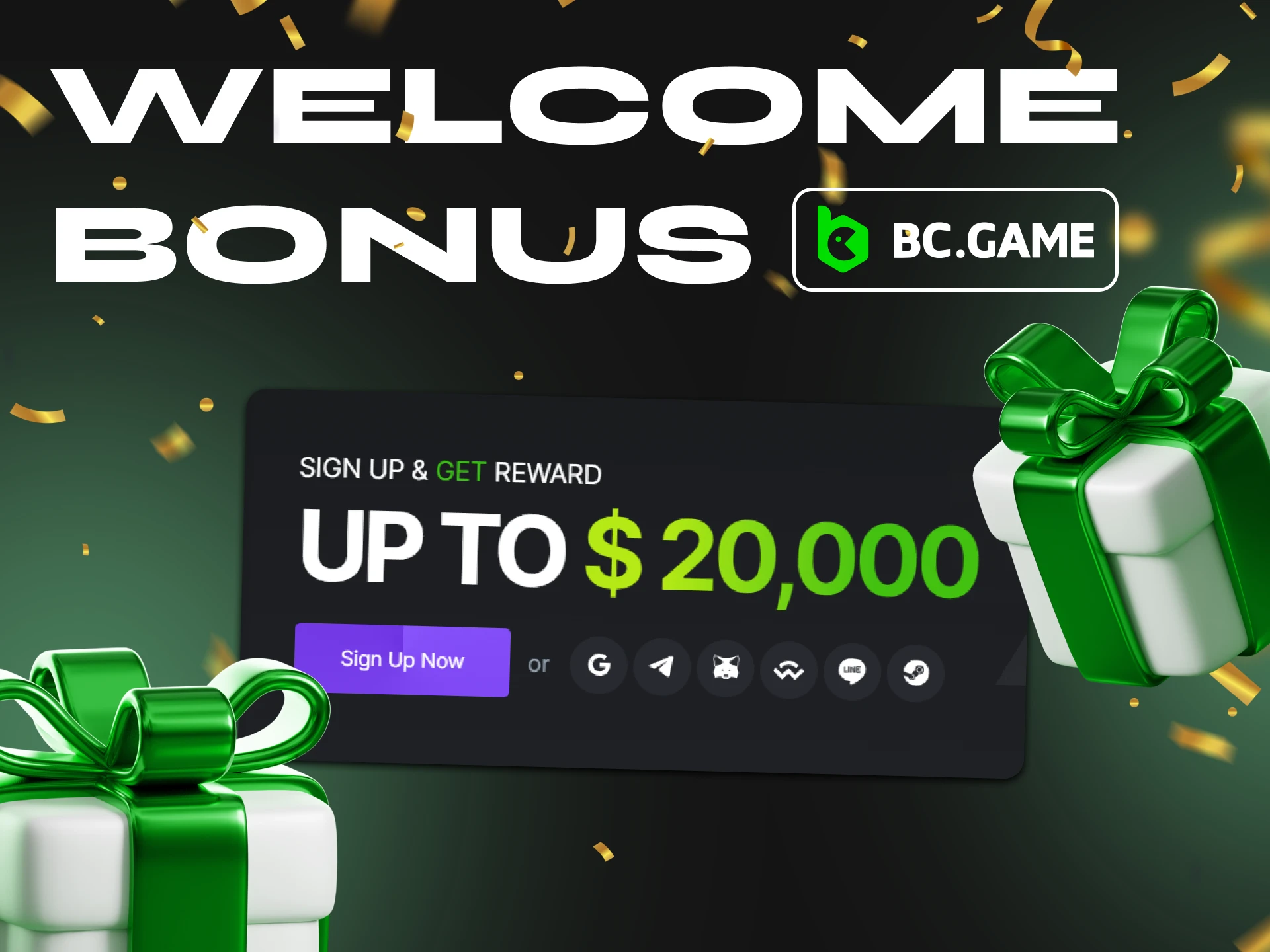 After registering with BC.Game, you can receive a lucrative welcome bonus.
