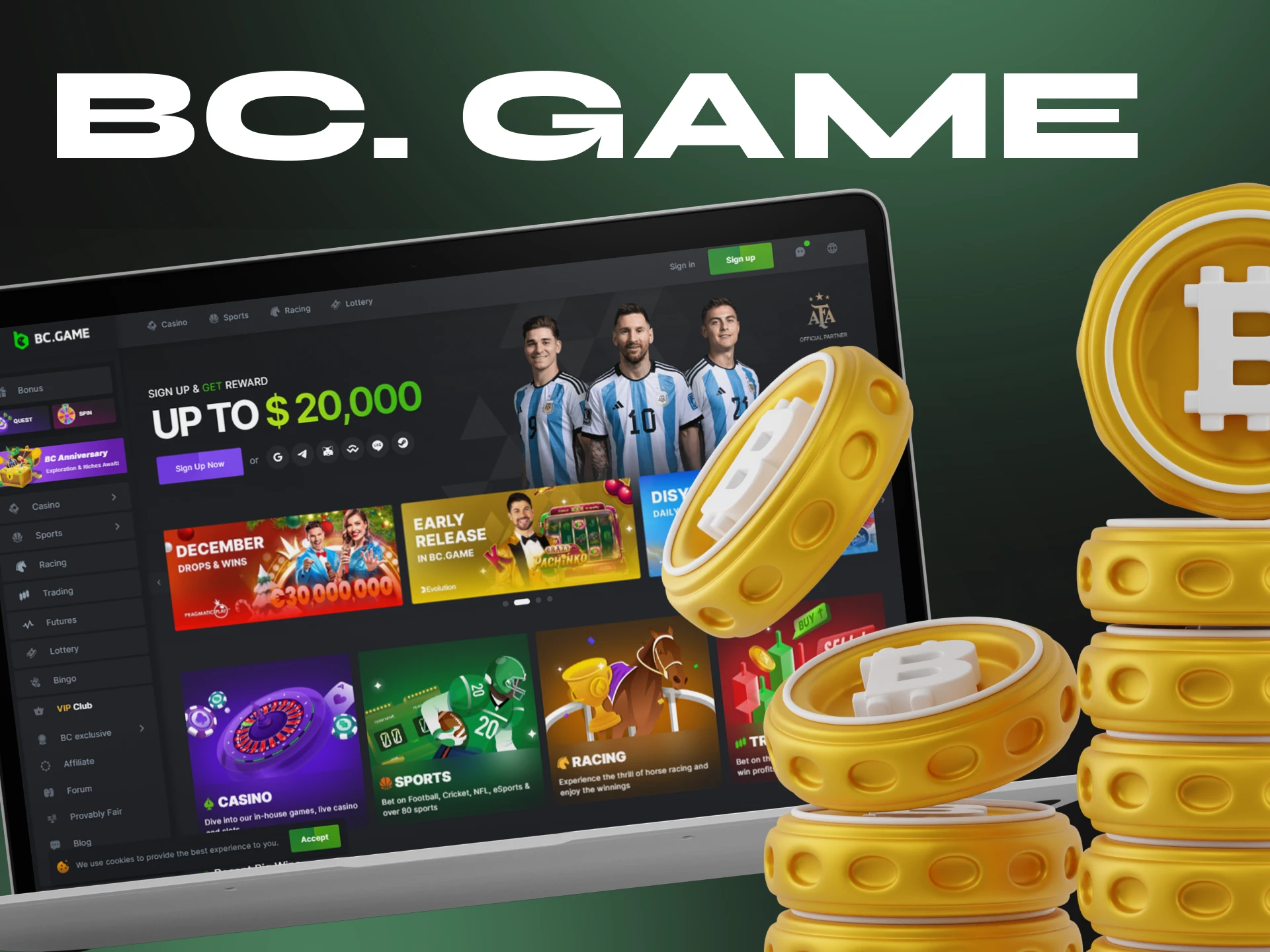 Try playing crypto casino games at BC.Game.