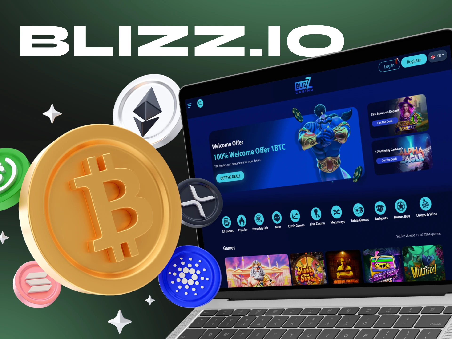 Blizz.io offers many popular casino games.