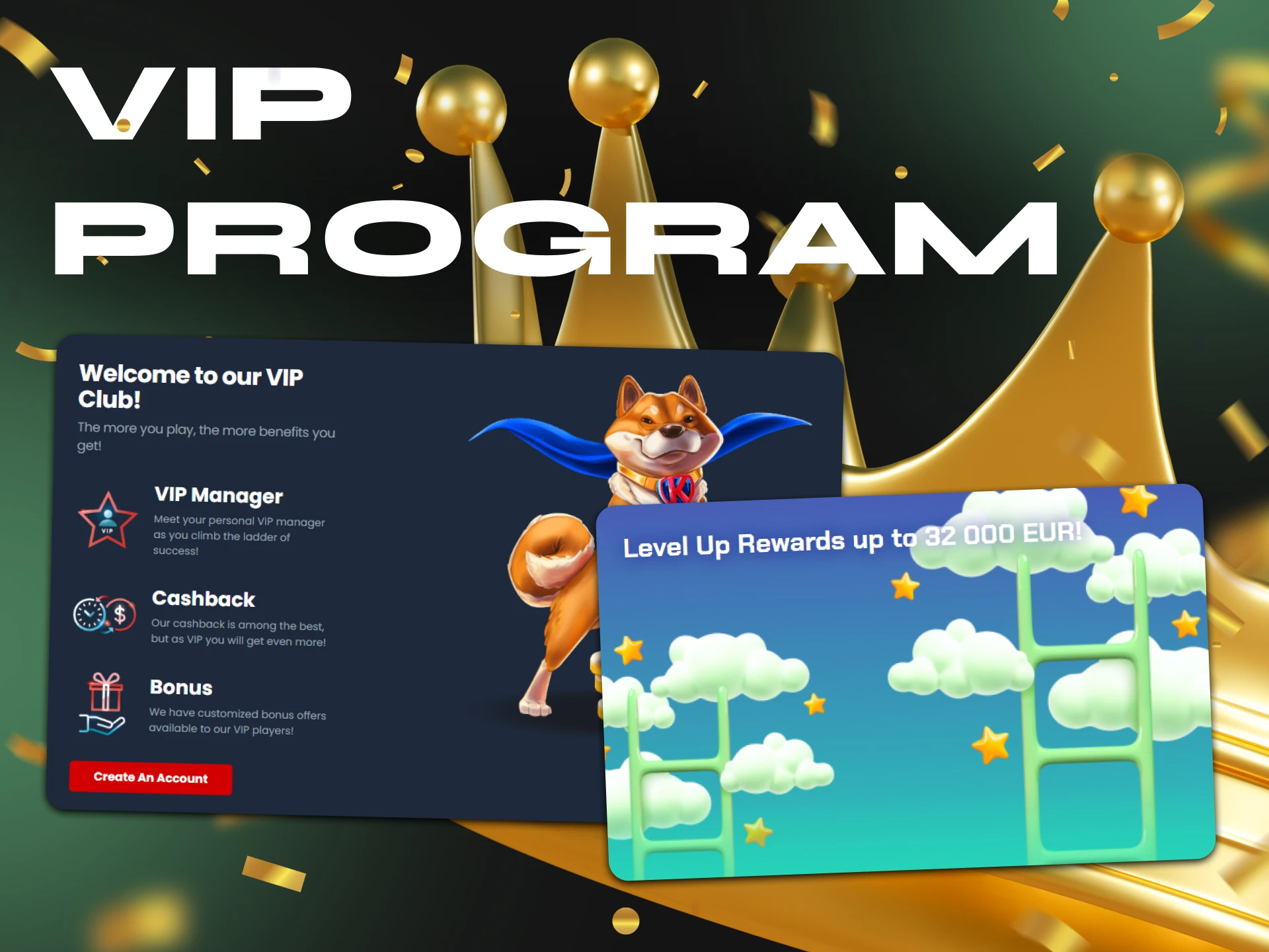 Join the crypto casino VIP program to receive exclusive offers.