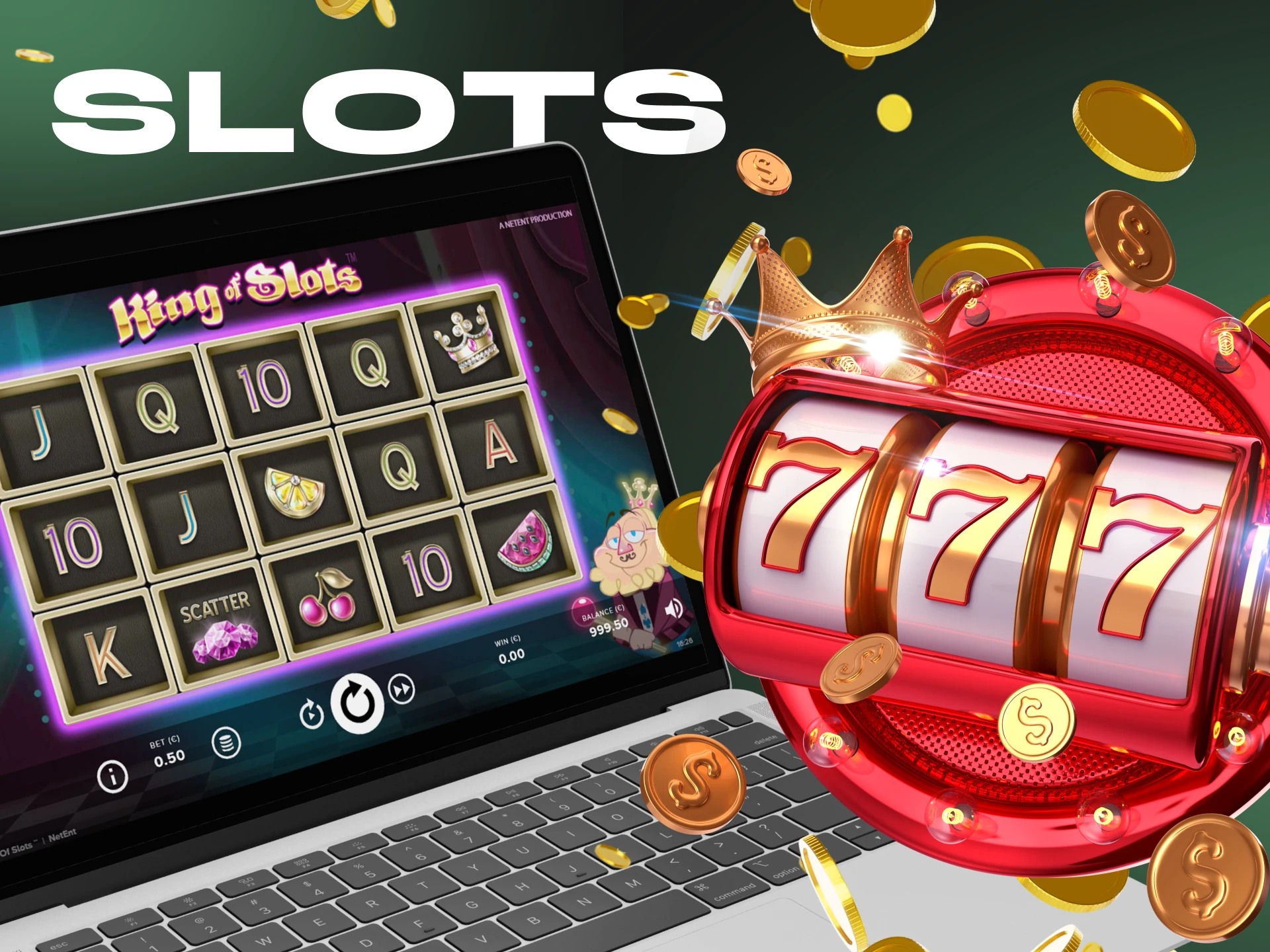 Play slots with coins and tokens in crypto casinos.