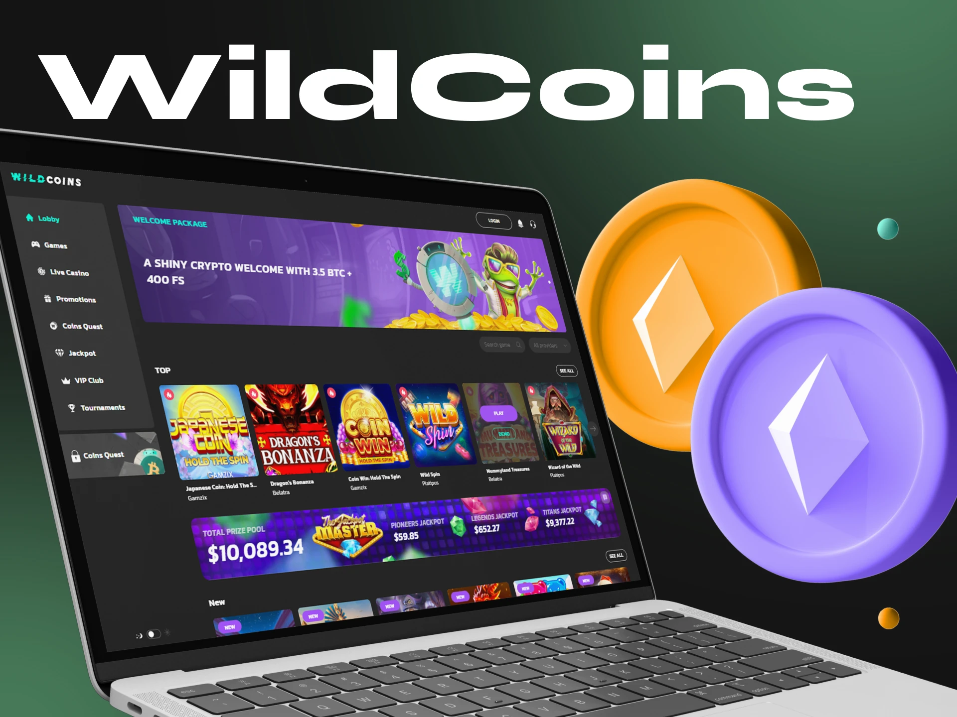Try playing casino games on WildCoins.