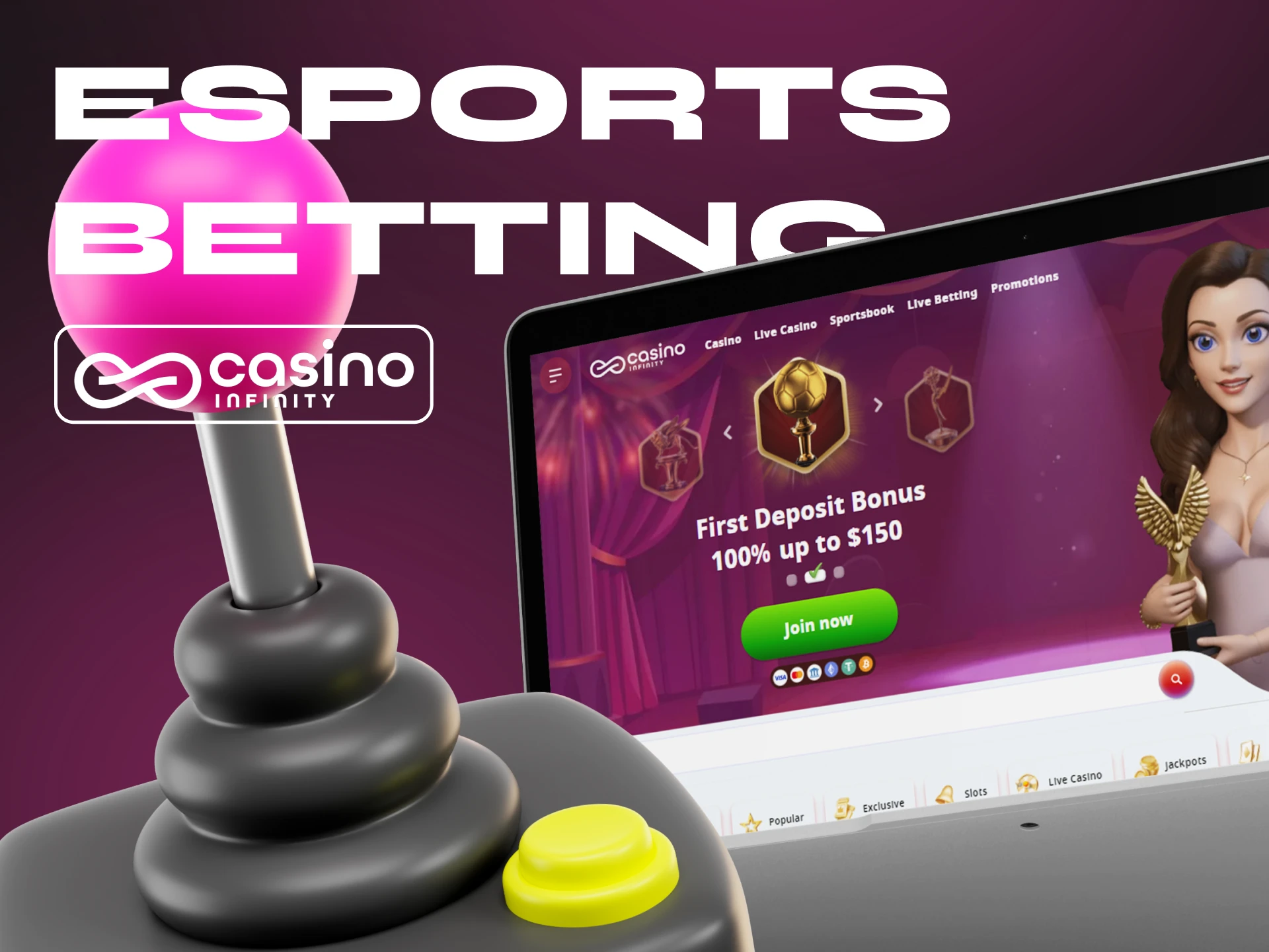 Casino Infinity includes many popular eSports games.