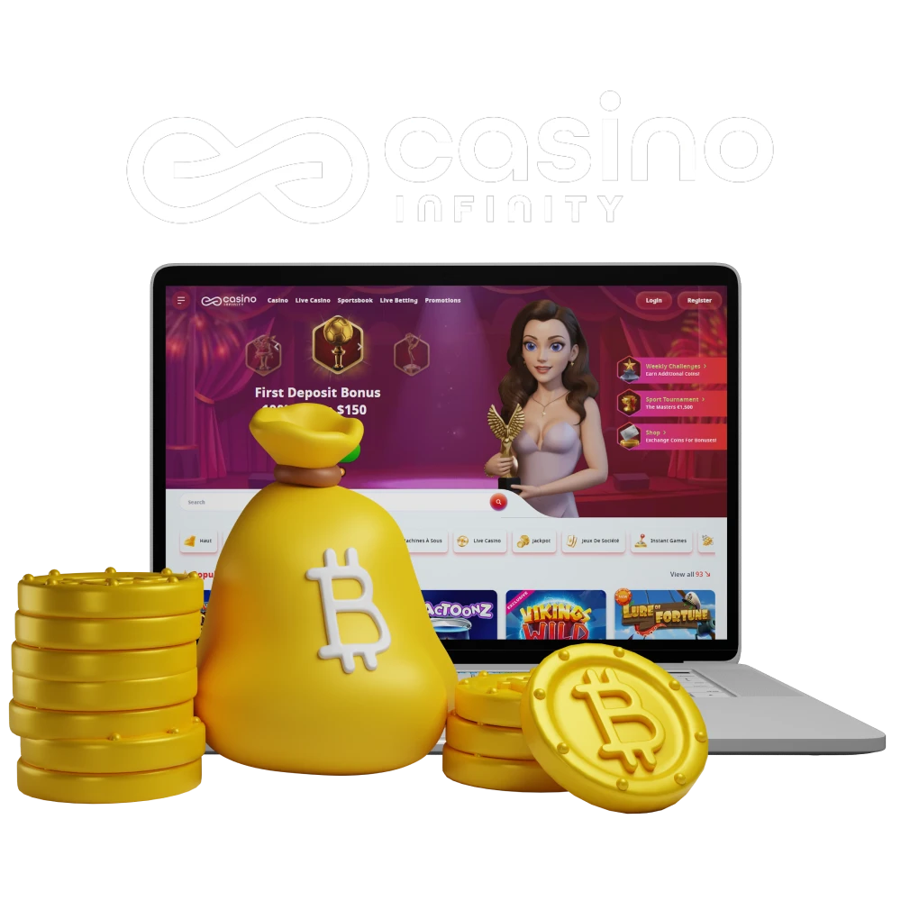 Try playing in a casino using cryptocurrency with Casino Infinity.