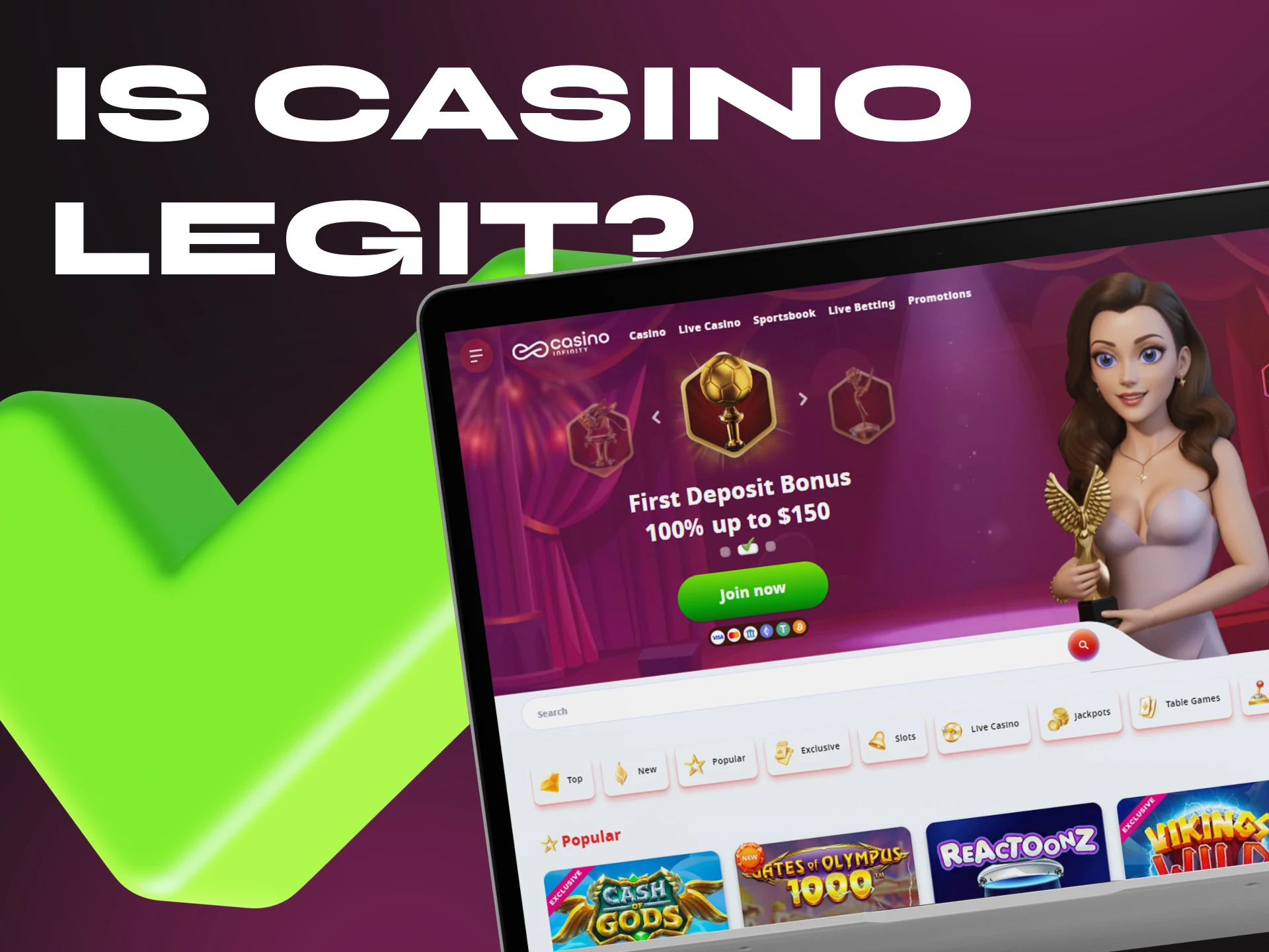 Casino Infinity operates within the law.