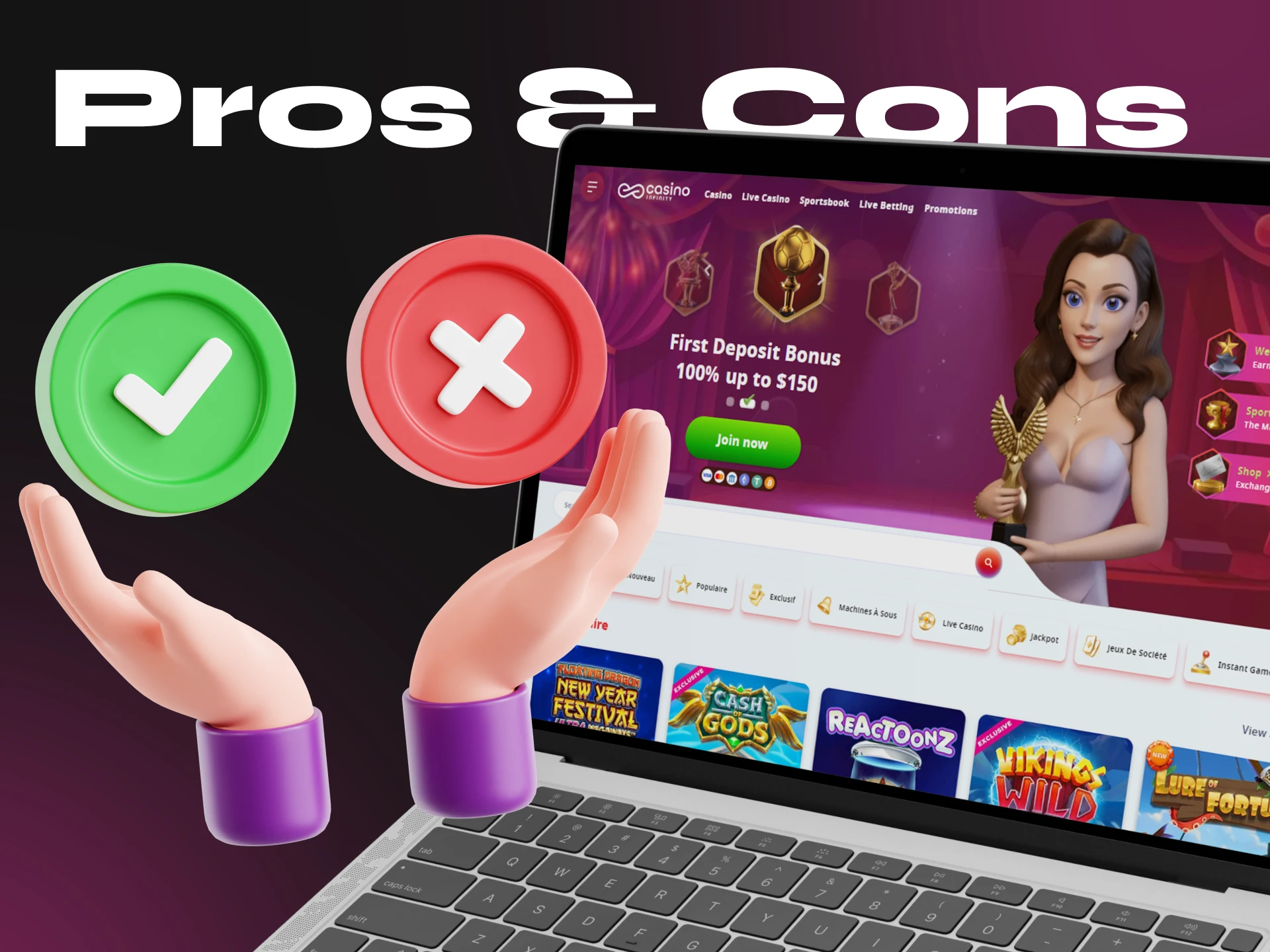 Find out the pros and cons of Casino Infinity.