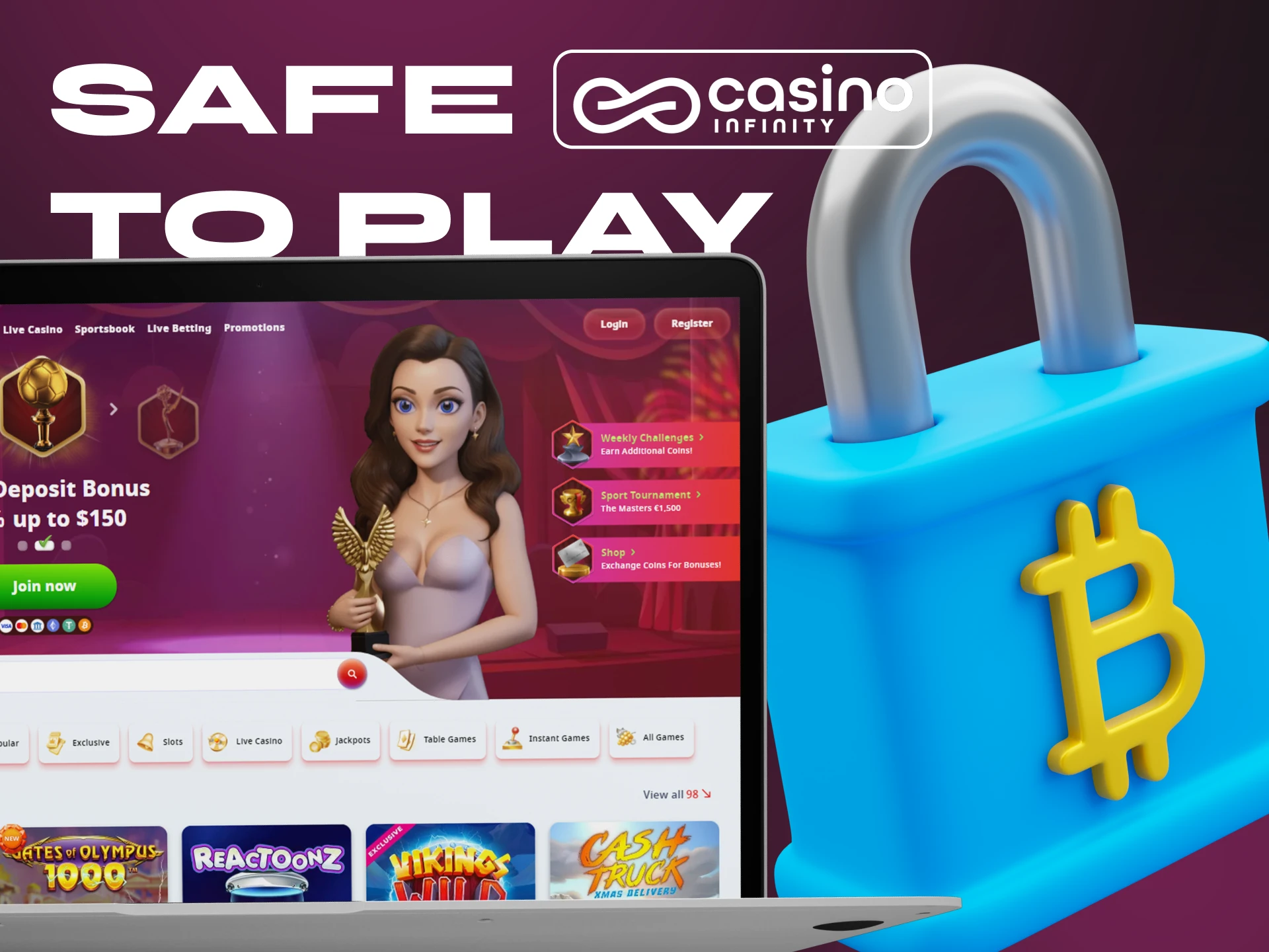 Casino Infinity prioritizes the safety of its players.