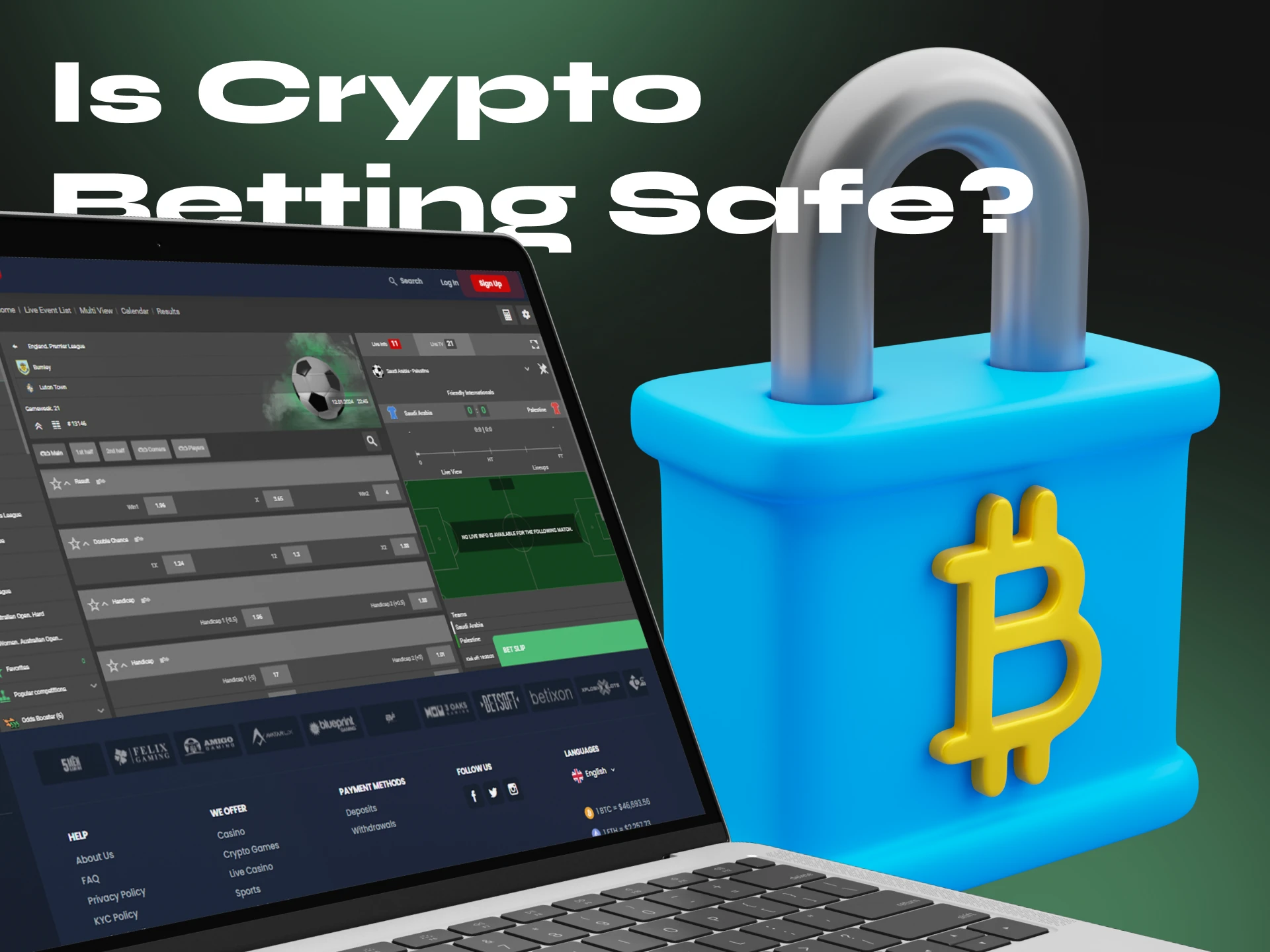 Don’t worry about the security of your personal data, betting with cryptocurrency is absolutely safe.
