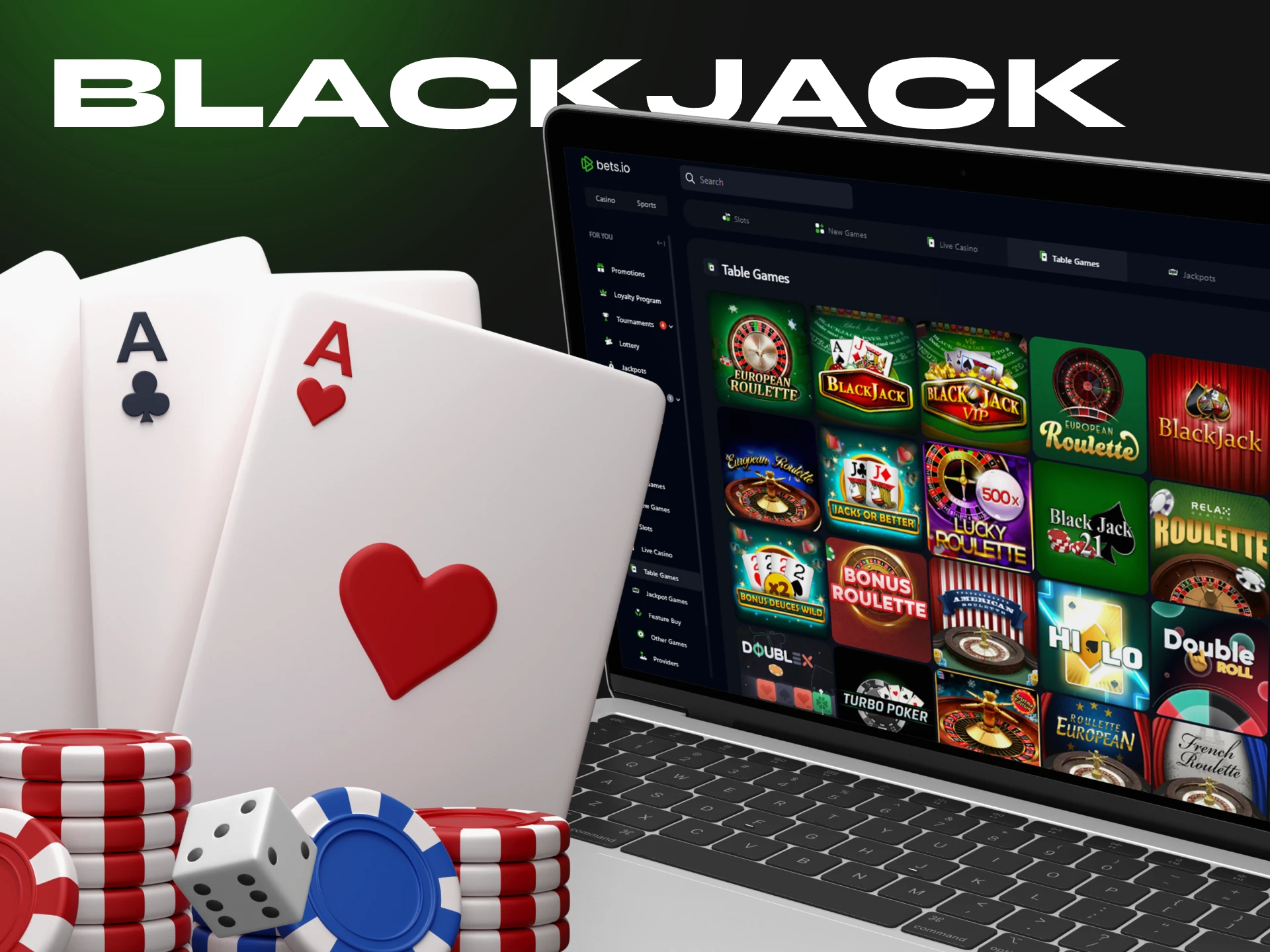 If you are a fan of card games, try playing blackjack at Bets.io Casino.