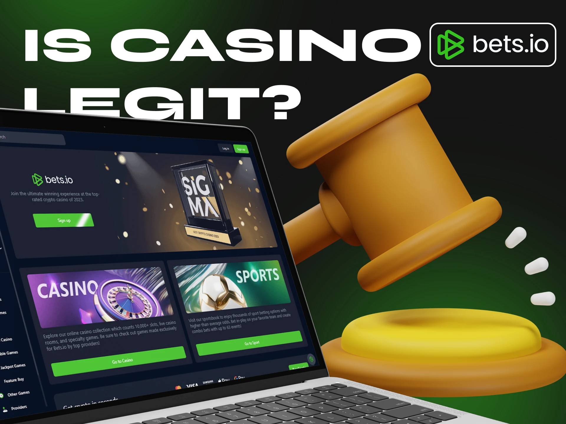 Rest assured that you are playing at a legal casino by choosing Bets.io Casino.
