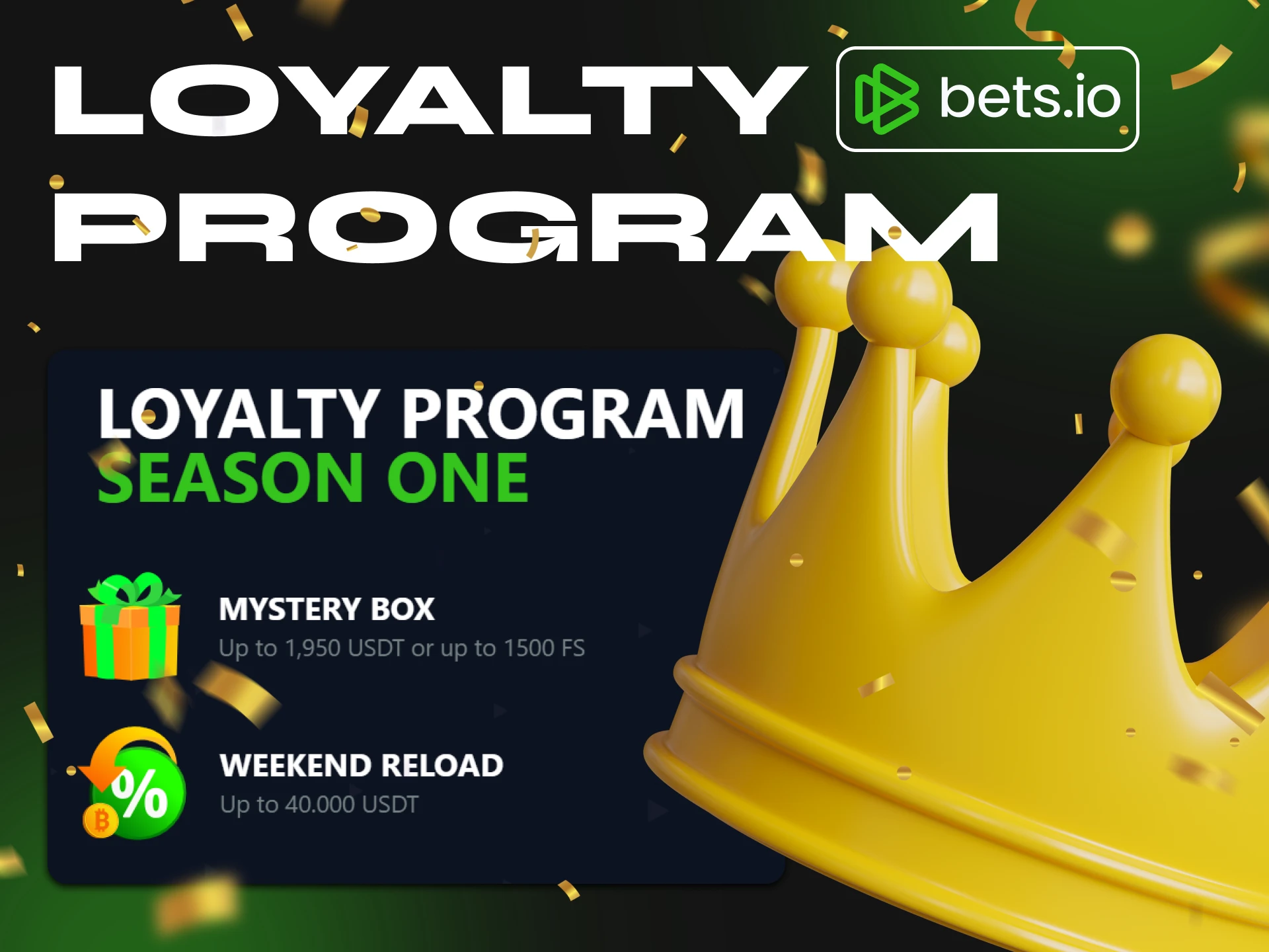 Join the Bets.io loyalty program and receive nice bonuses.