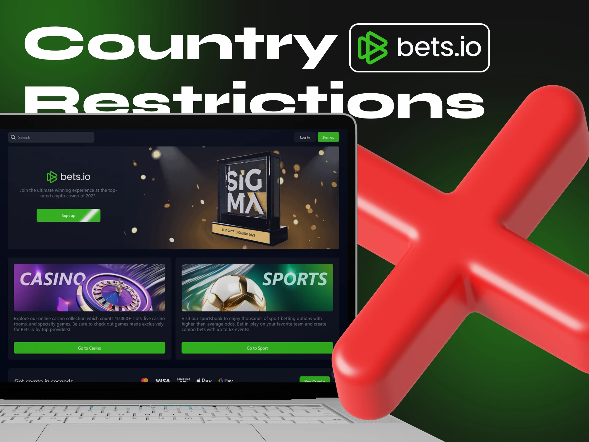 There are very few countries that cannot play at Bets.io crypto casinos.