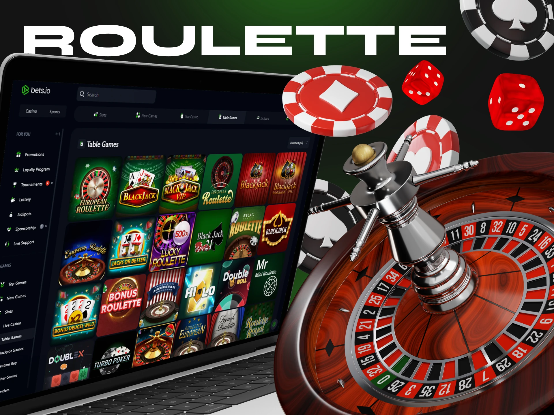 Bets.io offers different variations of roulette games, give it a try.