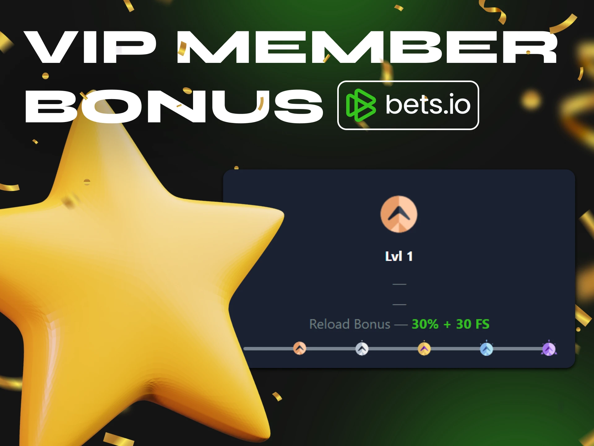 Bets.io offers a VIP program for its users.