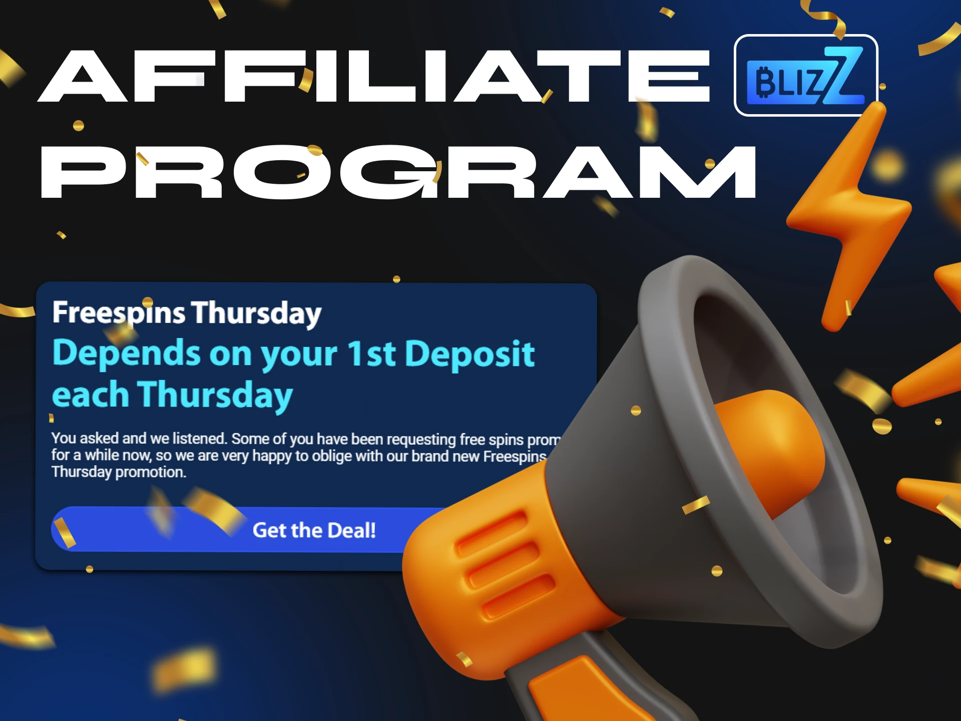 Blizz Casino offers its users a pleasant affiliate program.
