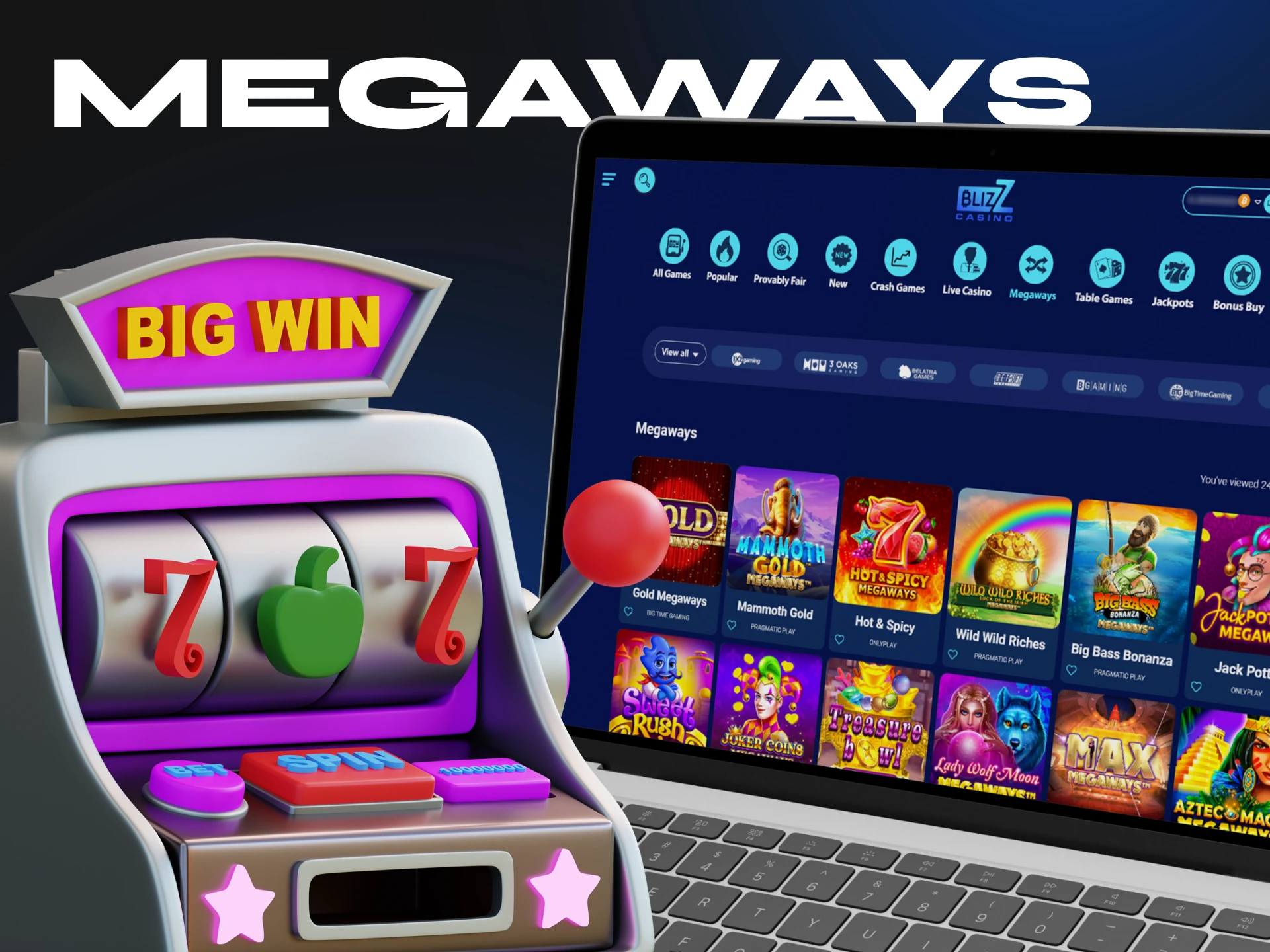 Try the Megaways games at Blizz Casino.