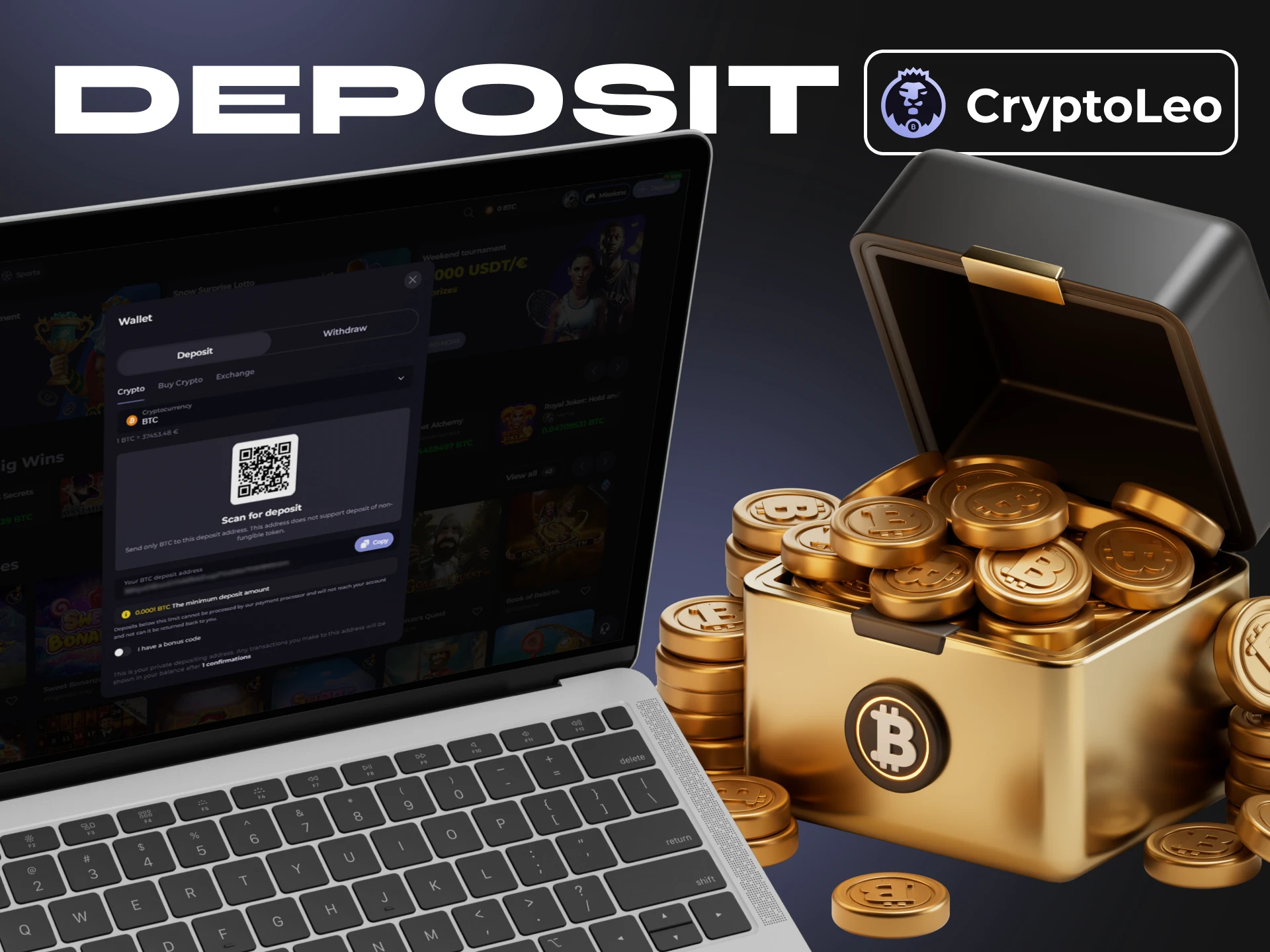 Follow these instructions to deposit money into your Cryptoleo account.