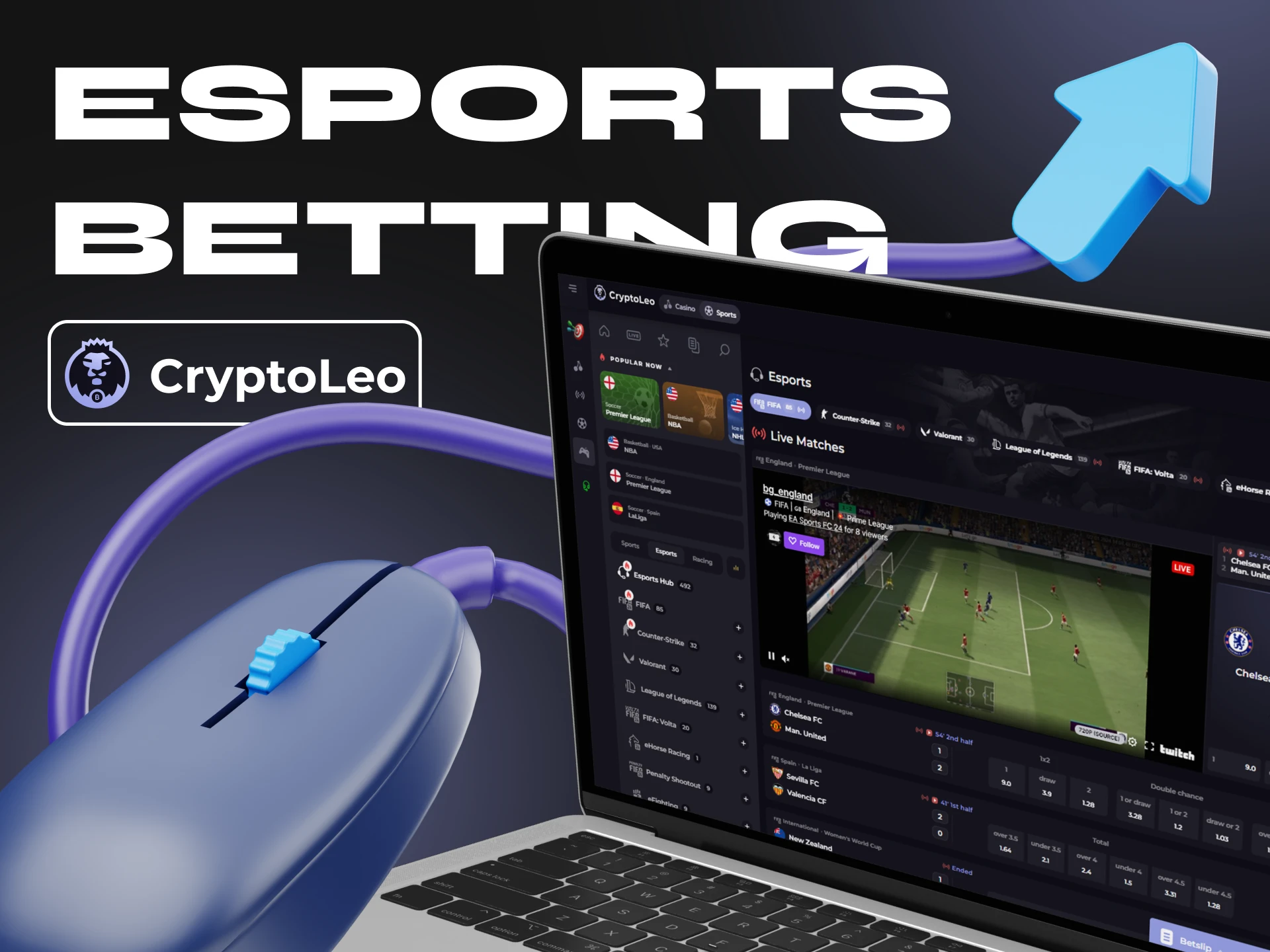 If you are a computer gaming enthusiast, try betting on eSports on Cryptoleo.