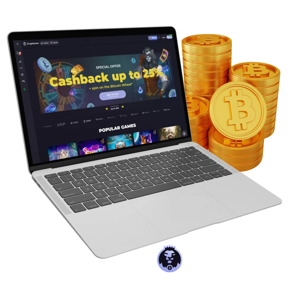 Cryptoleo is a casino for playing with cryptocurrency, try it.