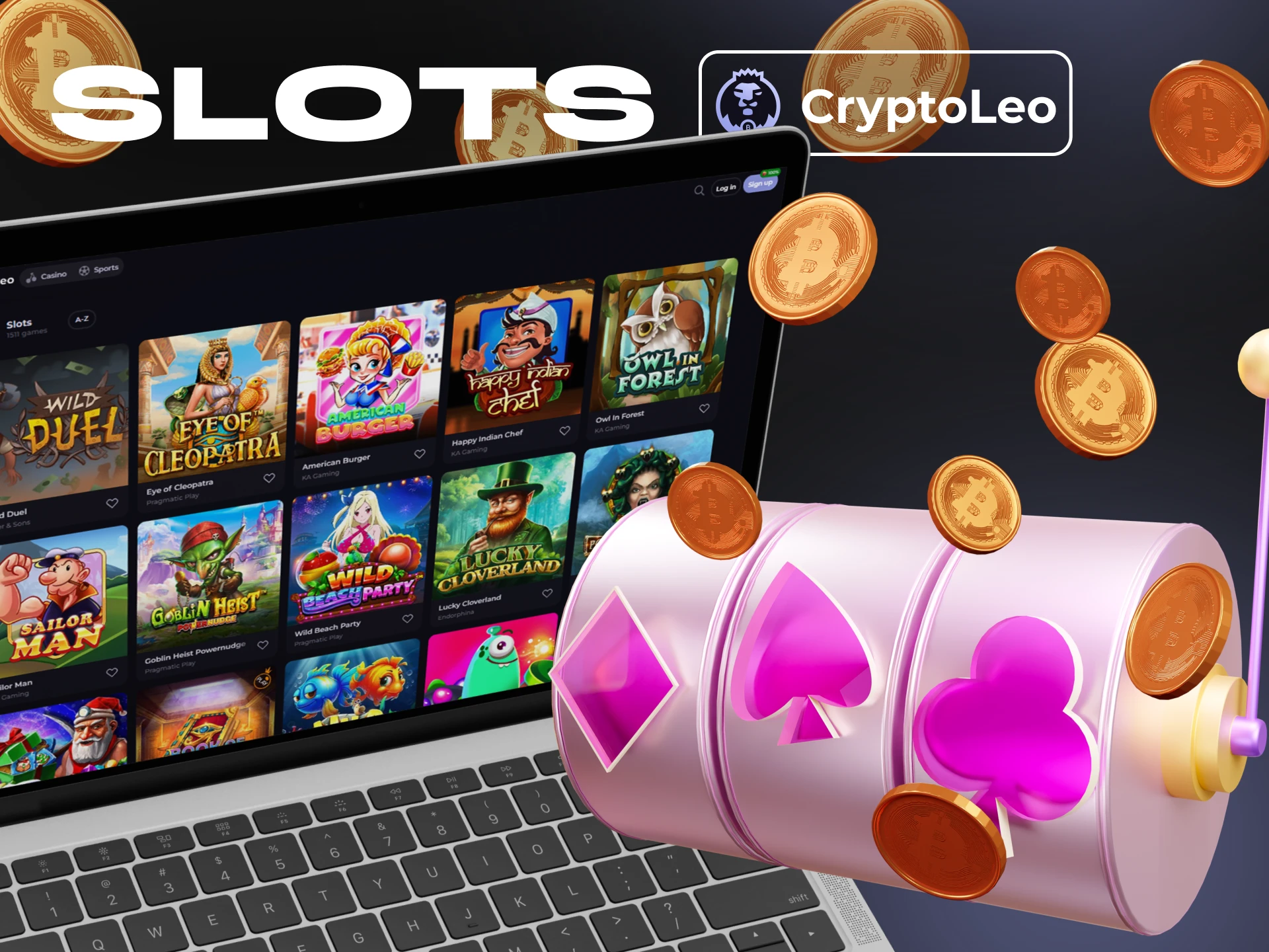 Cryptoleo offers various slots games.