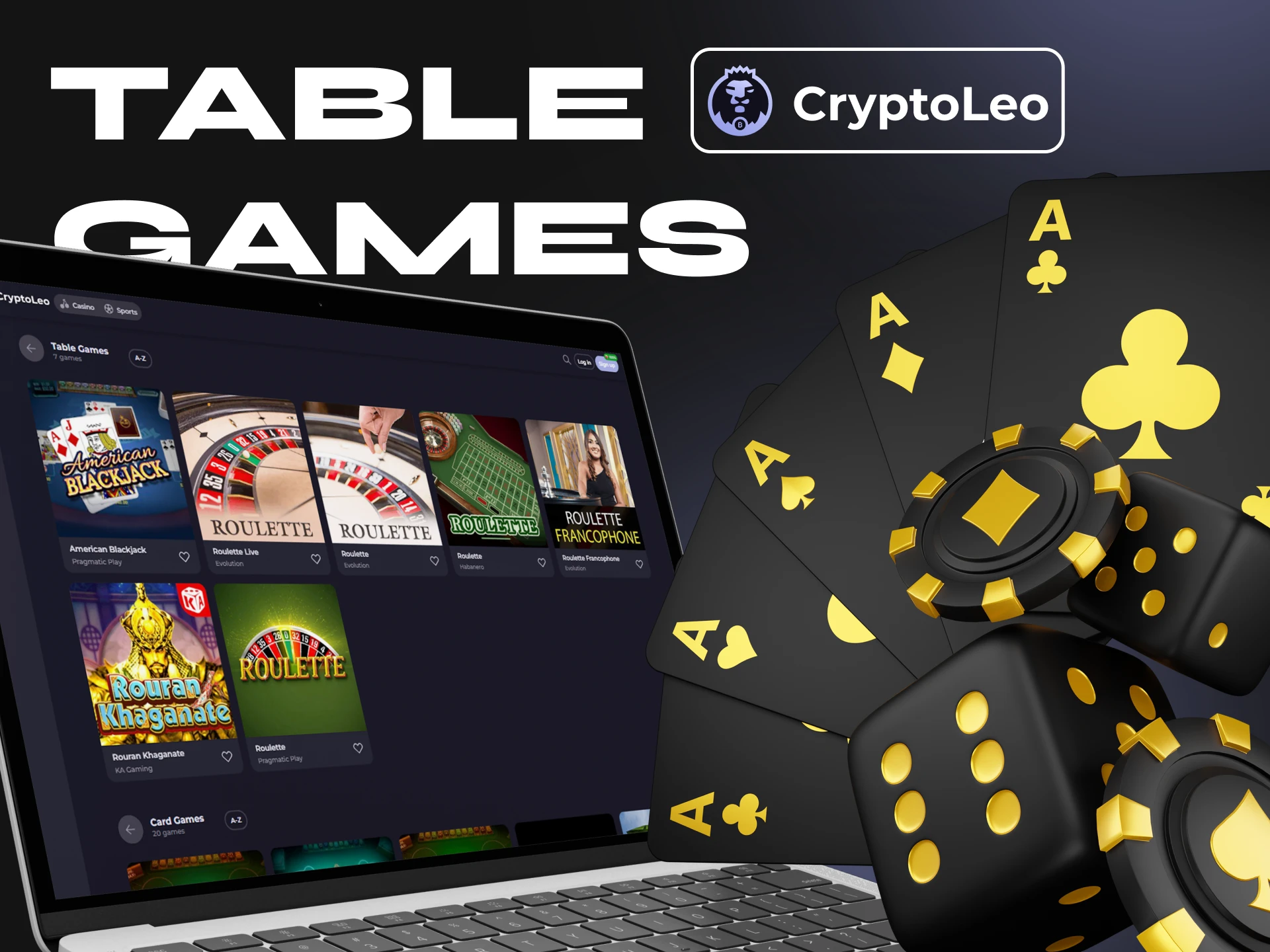Play your favourite table games at Cryptoleo.