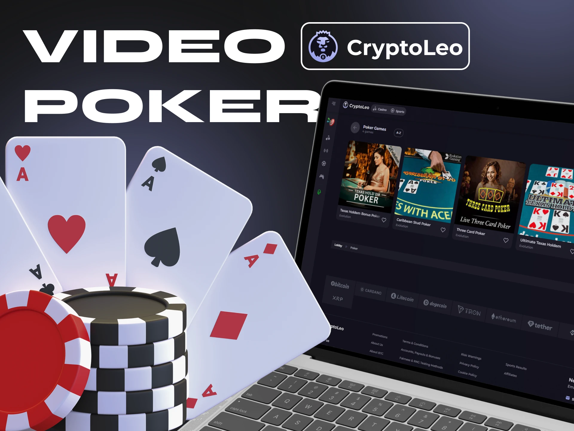 Try one of the most popular poker game on Cryptoleo.