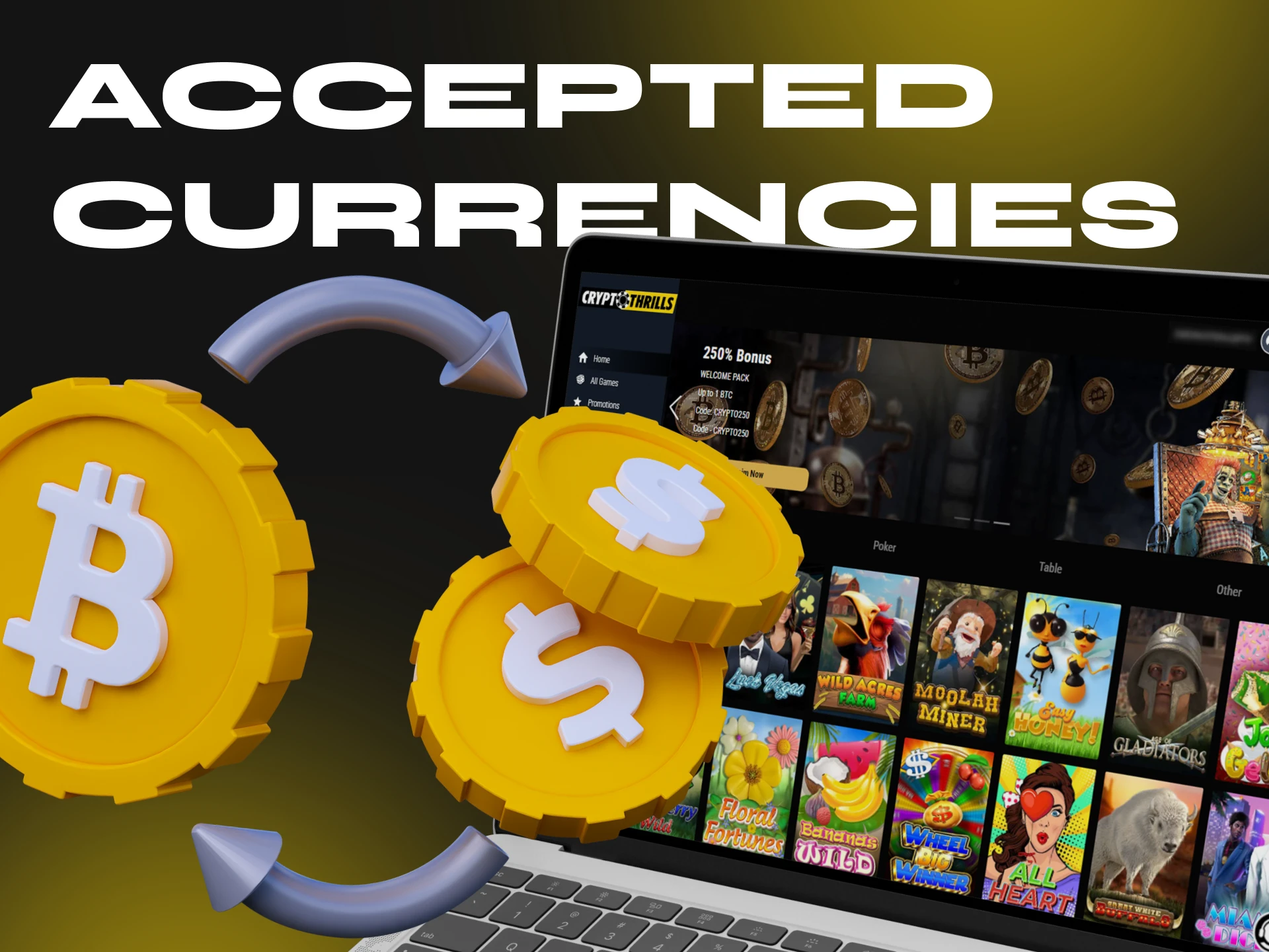 Find out what currencies Cryptothrills Casino accepts.