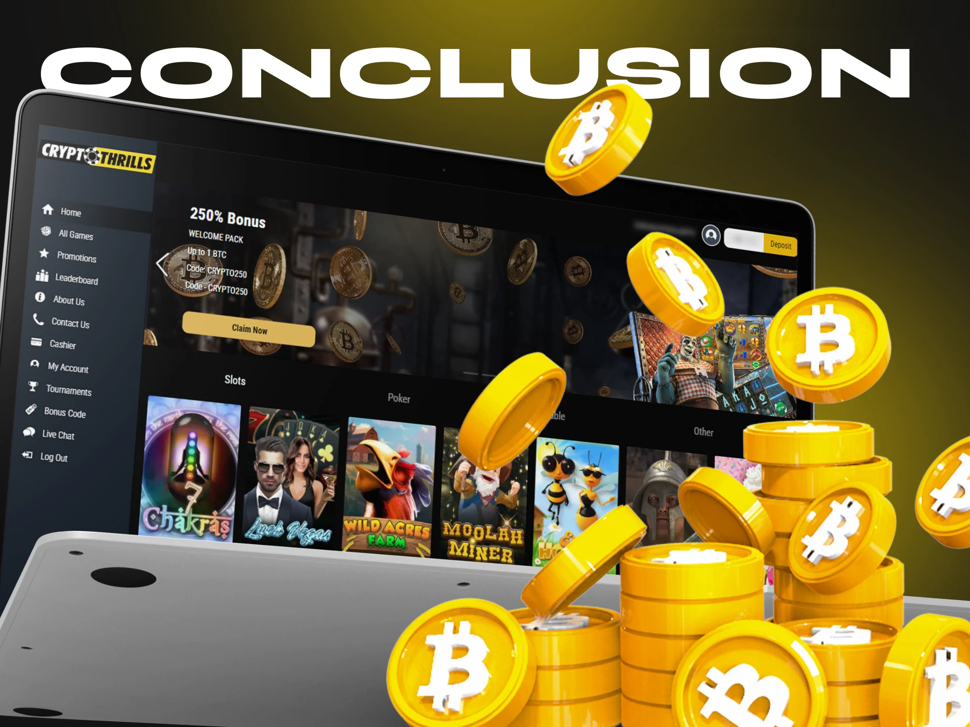 Cryptothrills is a great casino to start playing in a casino with cryptocurrency, give it a try.