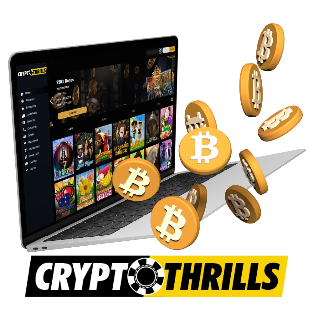 Try playing casino games at Cryptothrills.