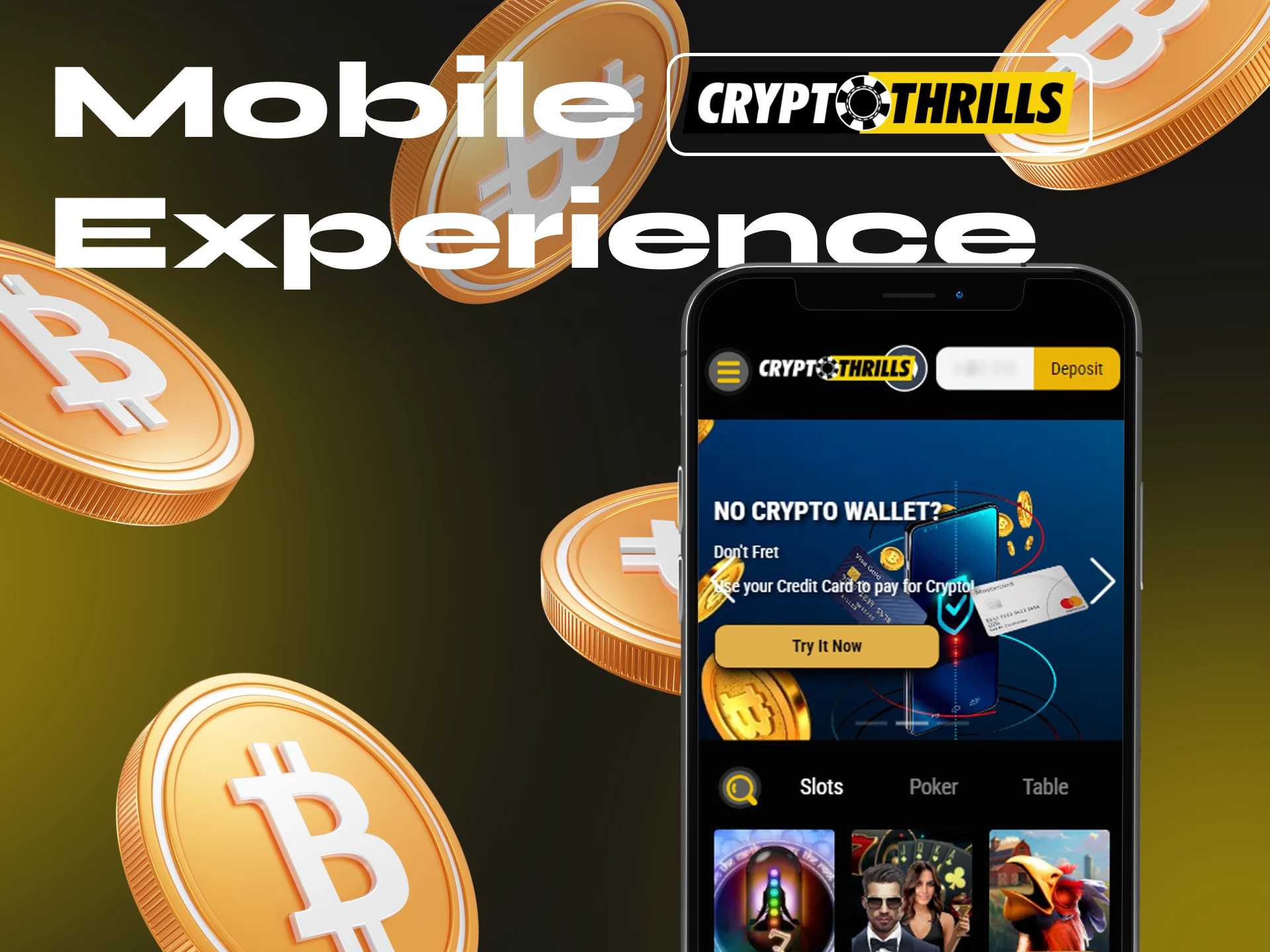 Play Cryptothrills casino games on your phone.
