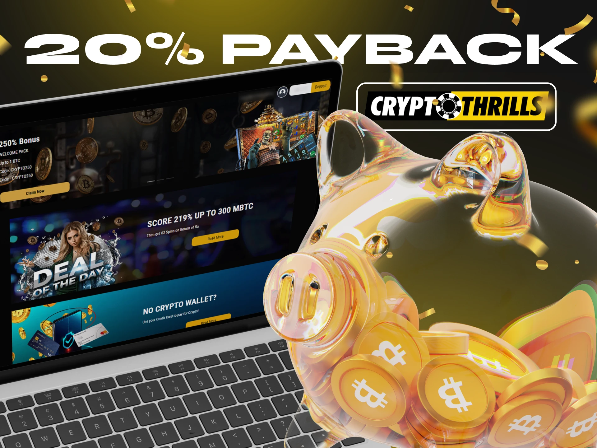 You can get your money back for losses at Cryptothrills.