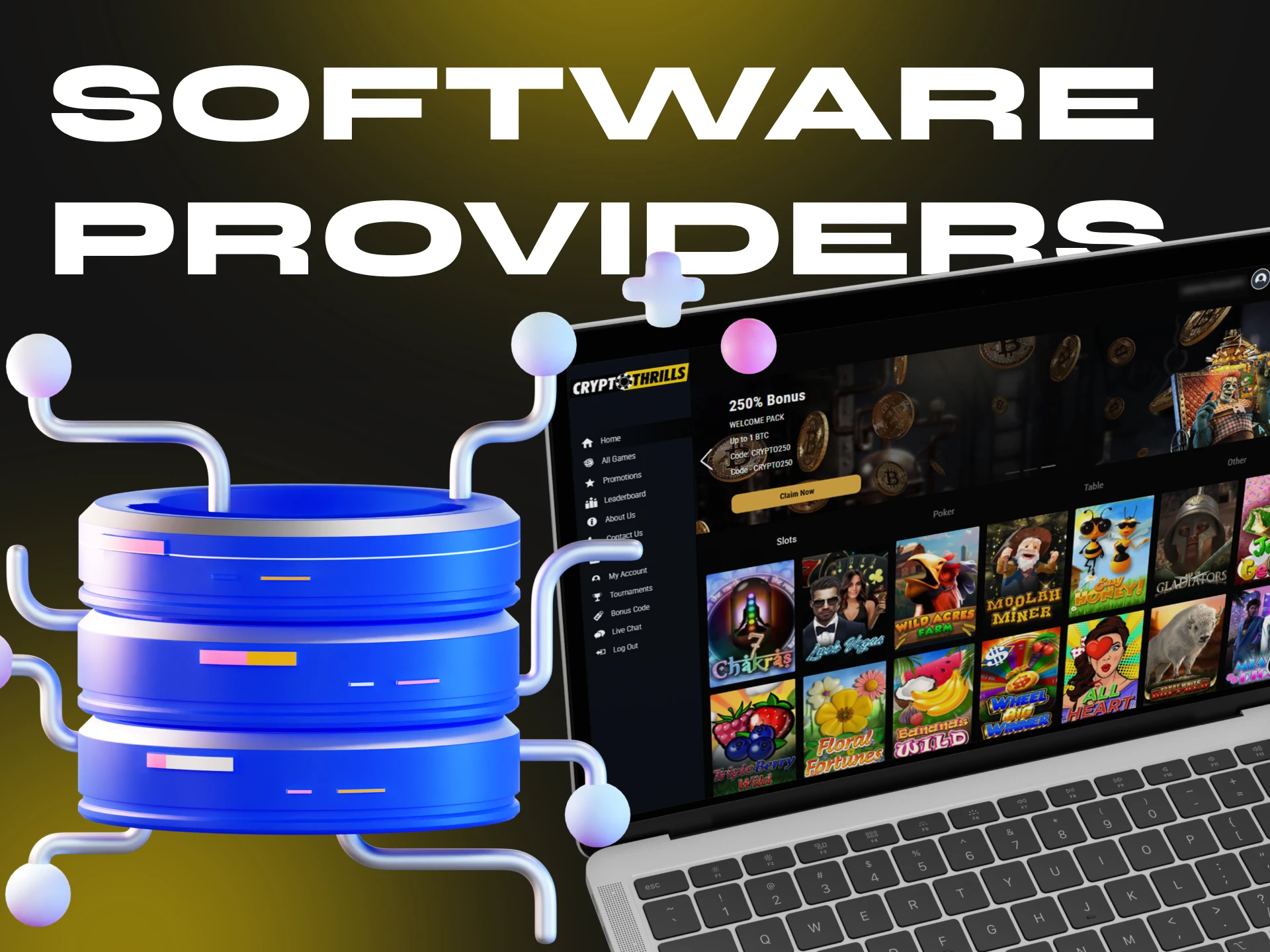 Here is a list of leading software providers partnering with Cryptothrills Casino.