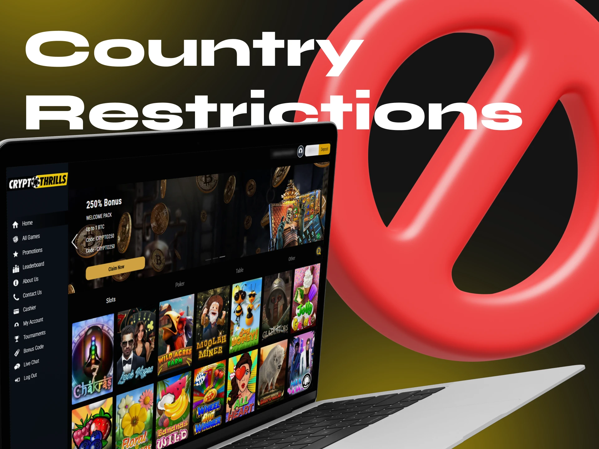 Here are the countries where Cryptothrills Casino does not operate.