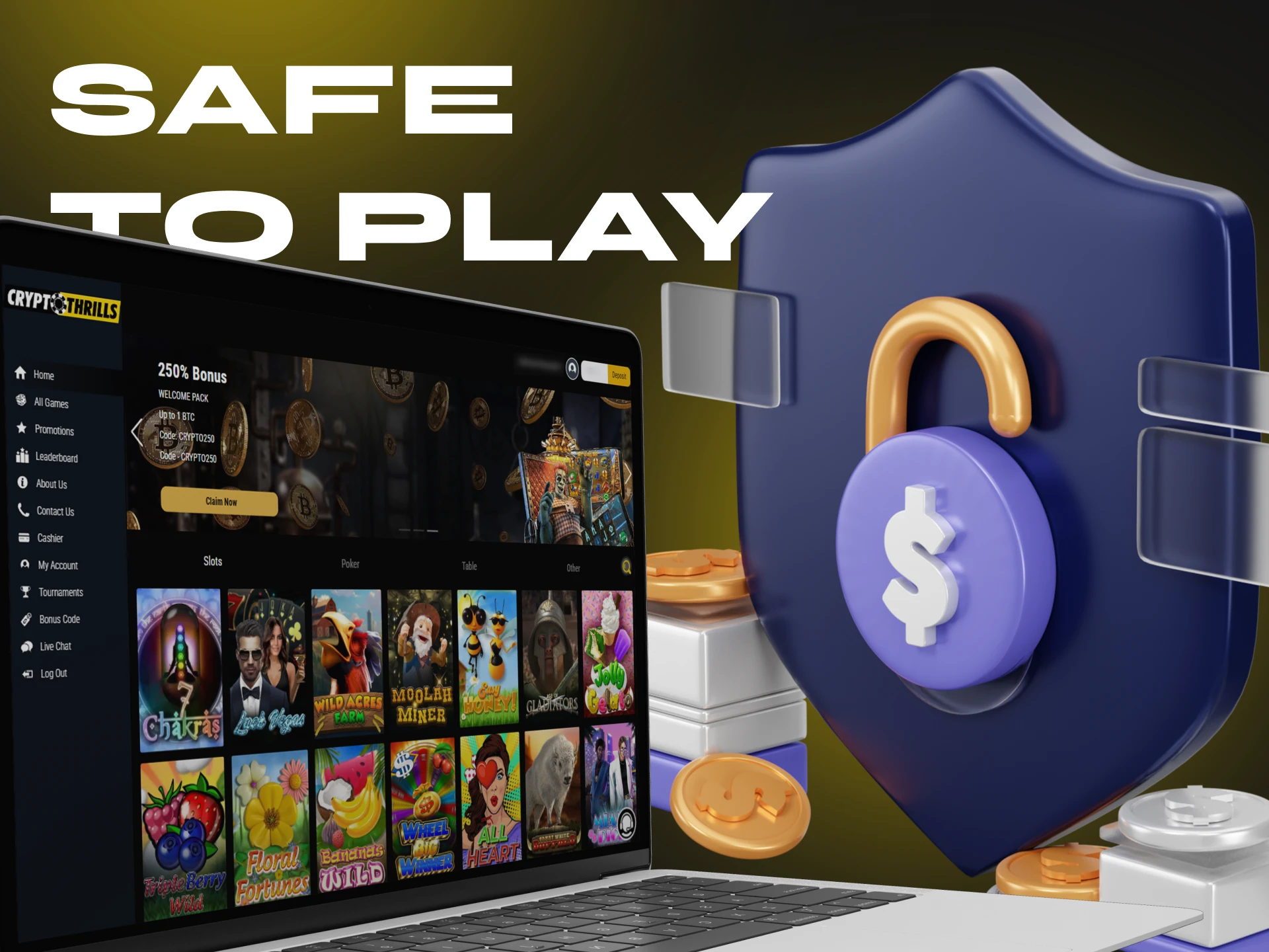 Cryptothrills Casino uses technology to ensure security for its users.