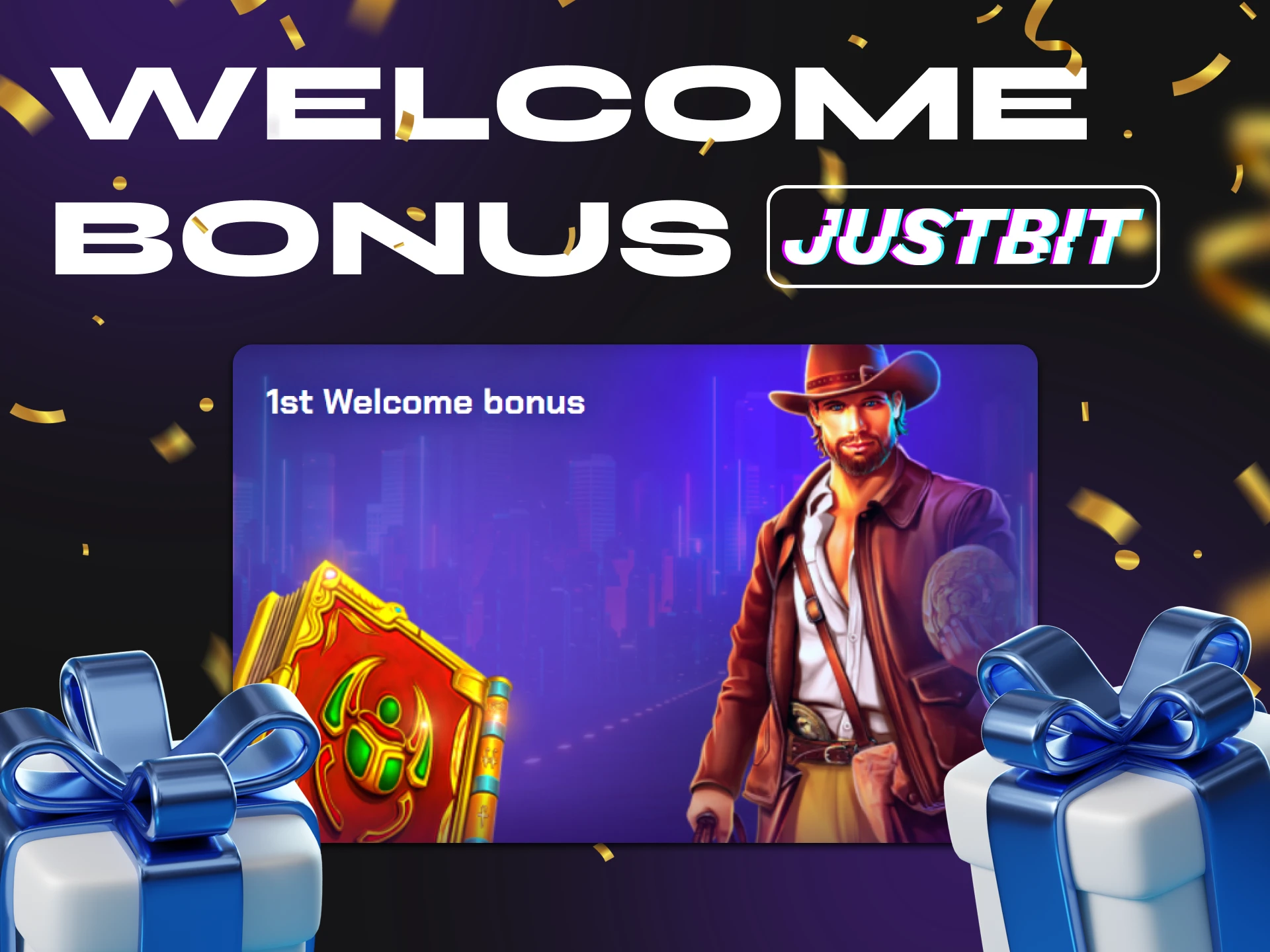 Justbit Casino gives its players a lucrative welcome bonuses for their first few deposits.
