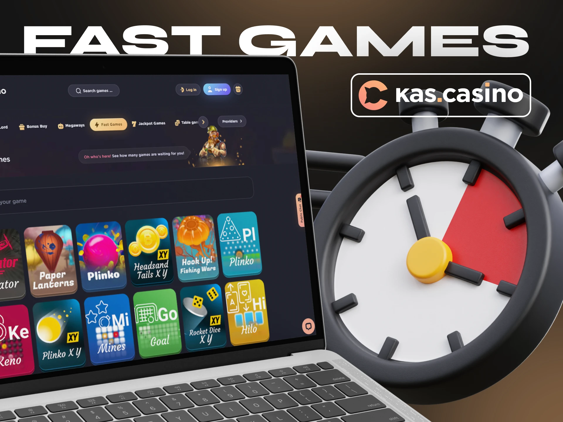 Try fast games at Kas Casino.