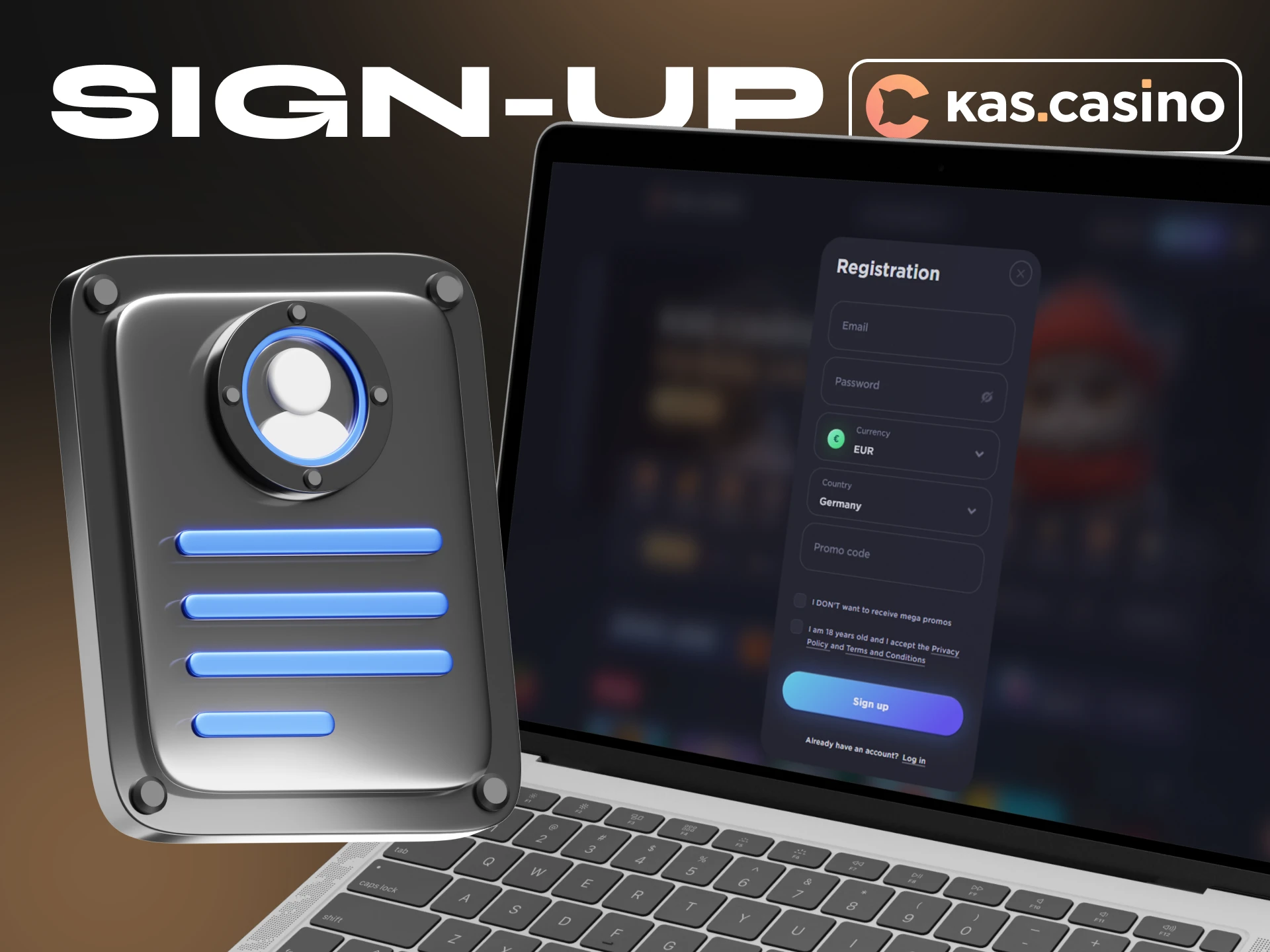 Register to play at Kas Casino.