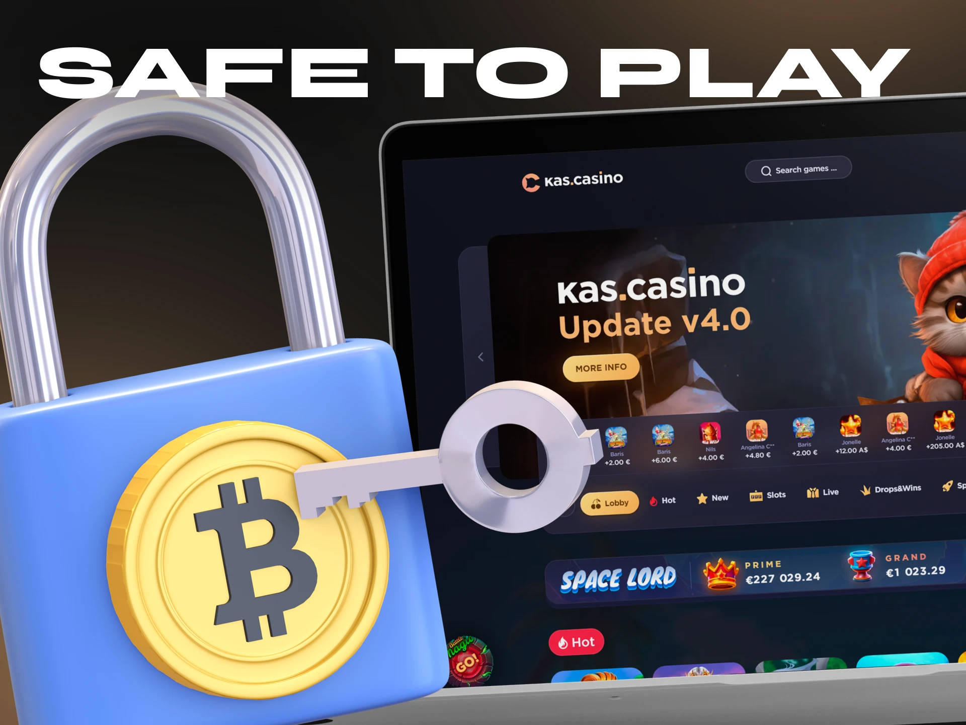 The gaming process at Kas Casino is safe for its users.