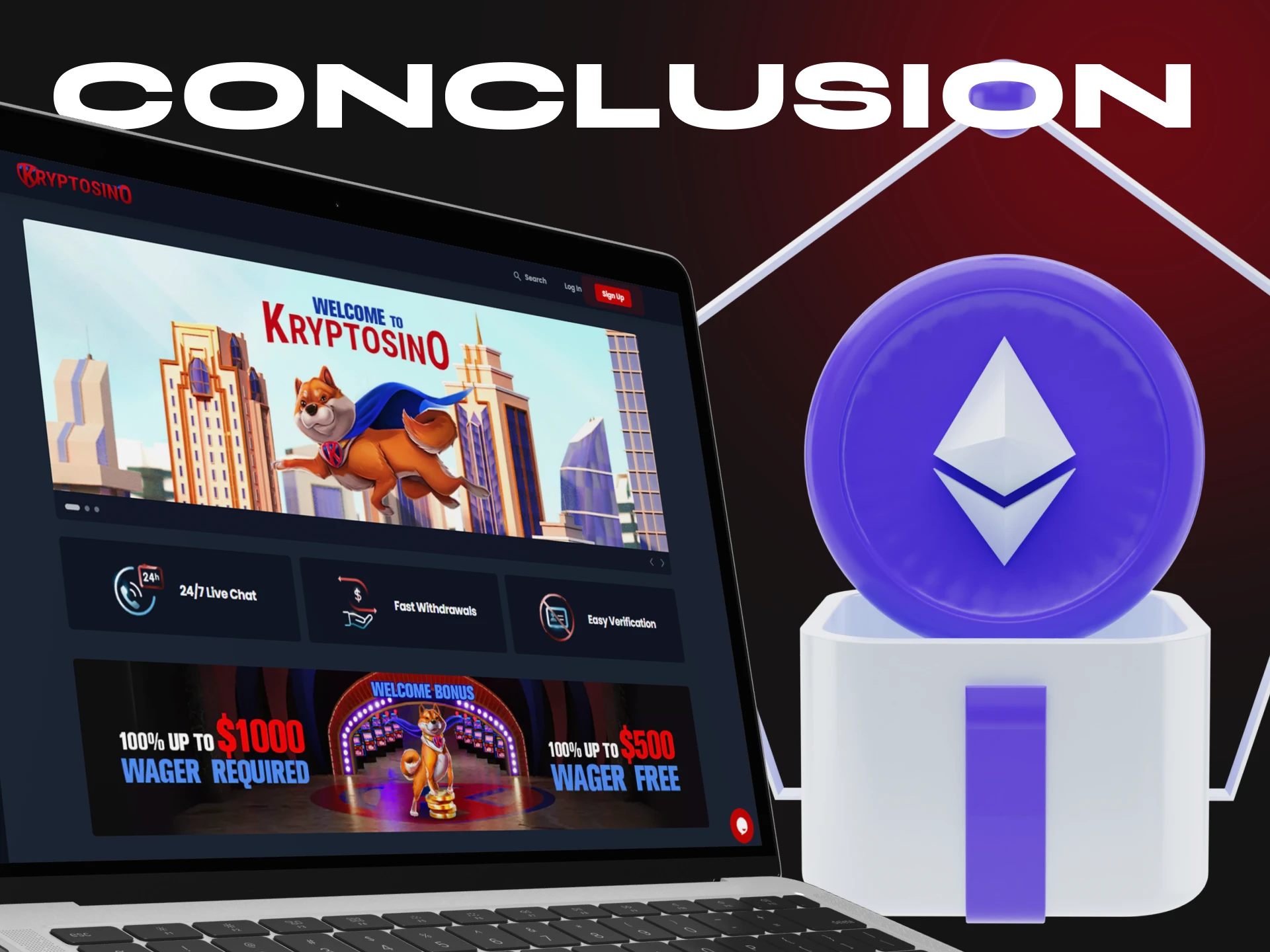 Kryptosino casino is a reliable cryptocurrency betting site.
