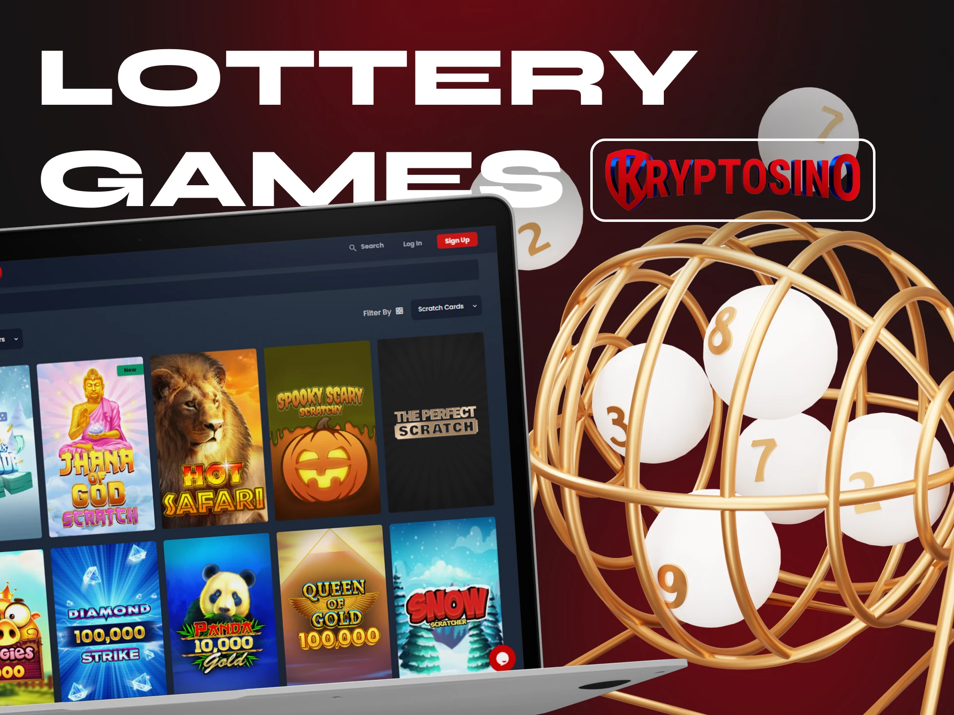 Play the lottery and get an unforgettable experience at Kryptosino Casino.