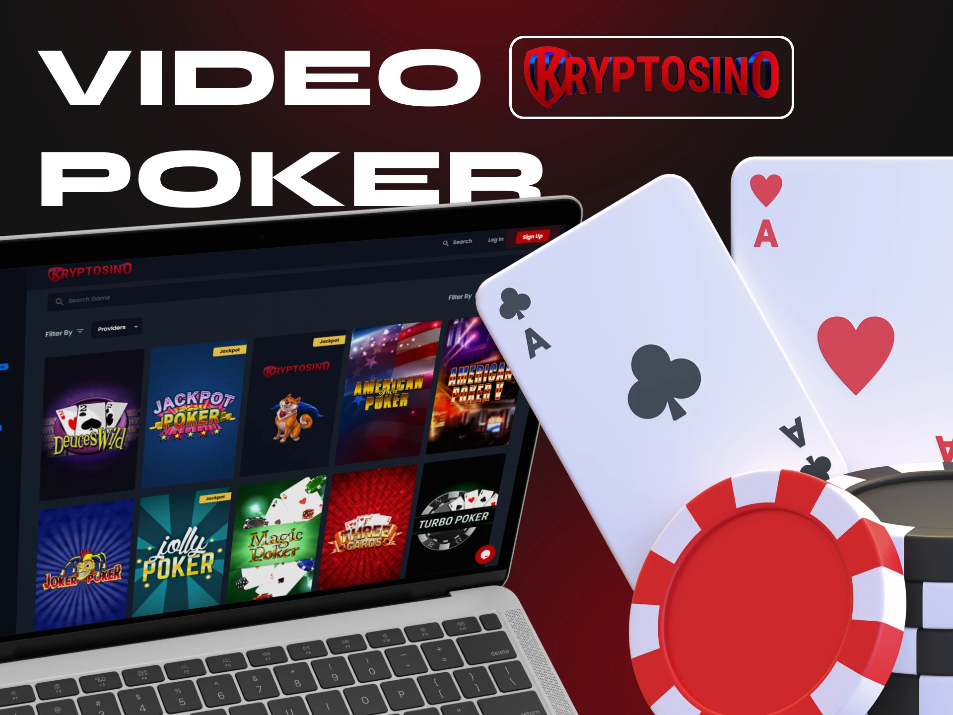 Video poker is one of the most popular games at Kryptosino casino, try it out.