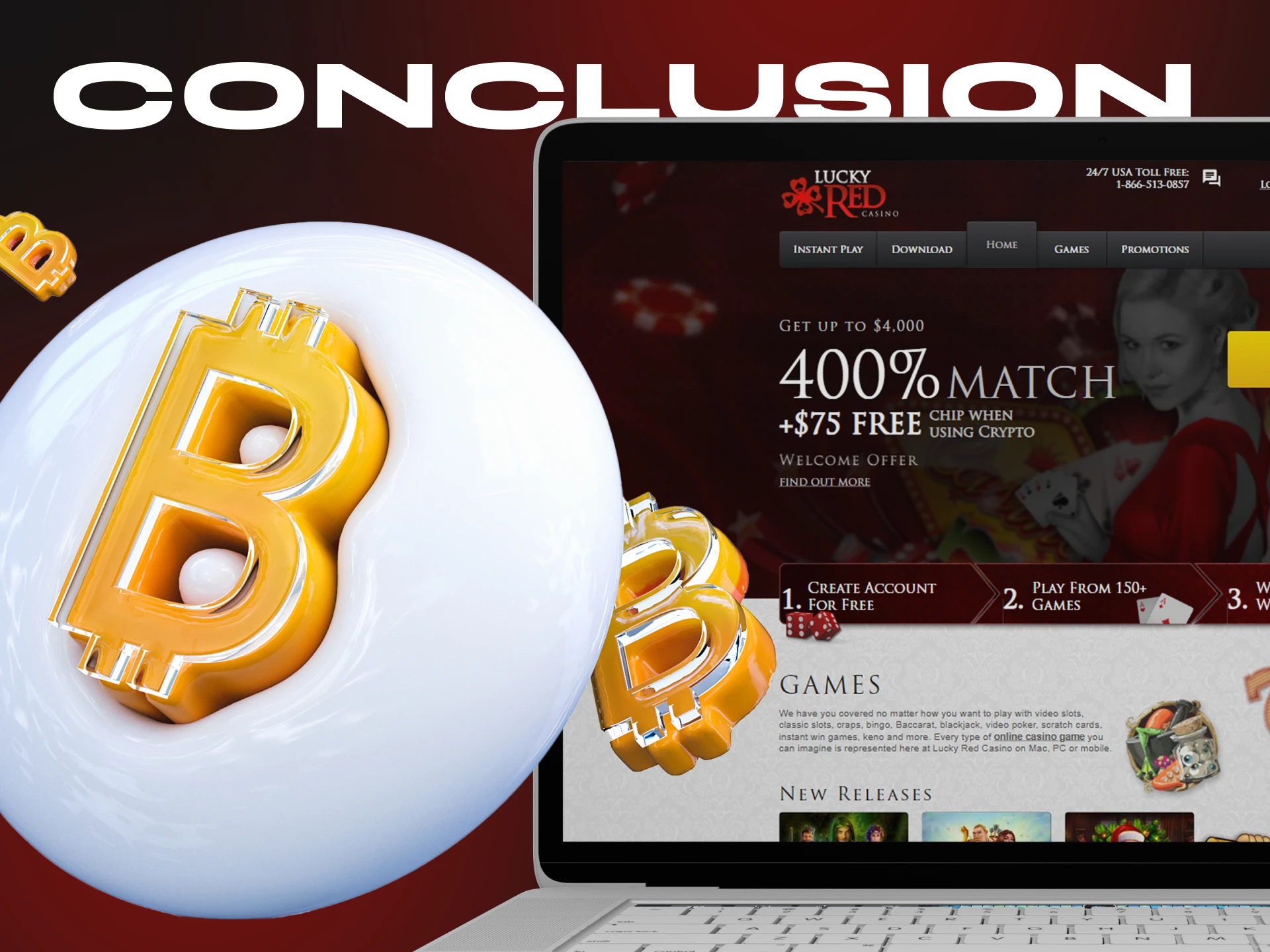 Get an exciting experience by playing casino games at LuckyRed.
