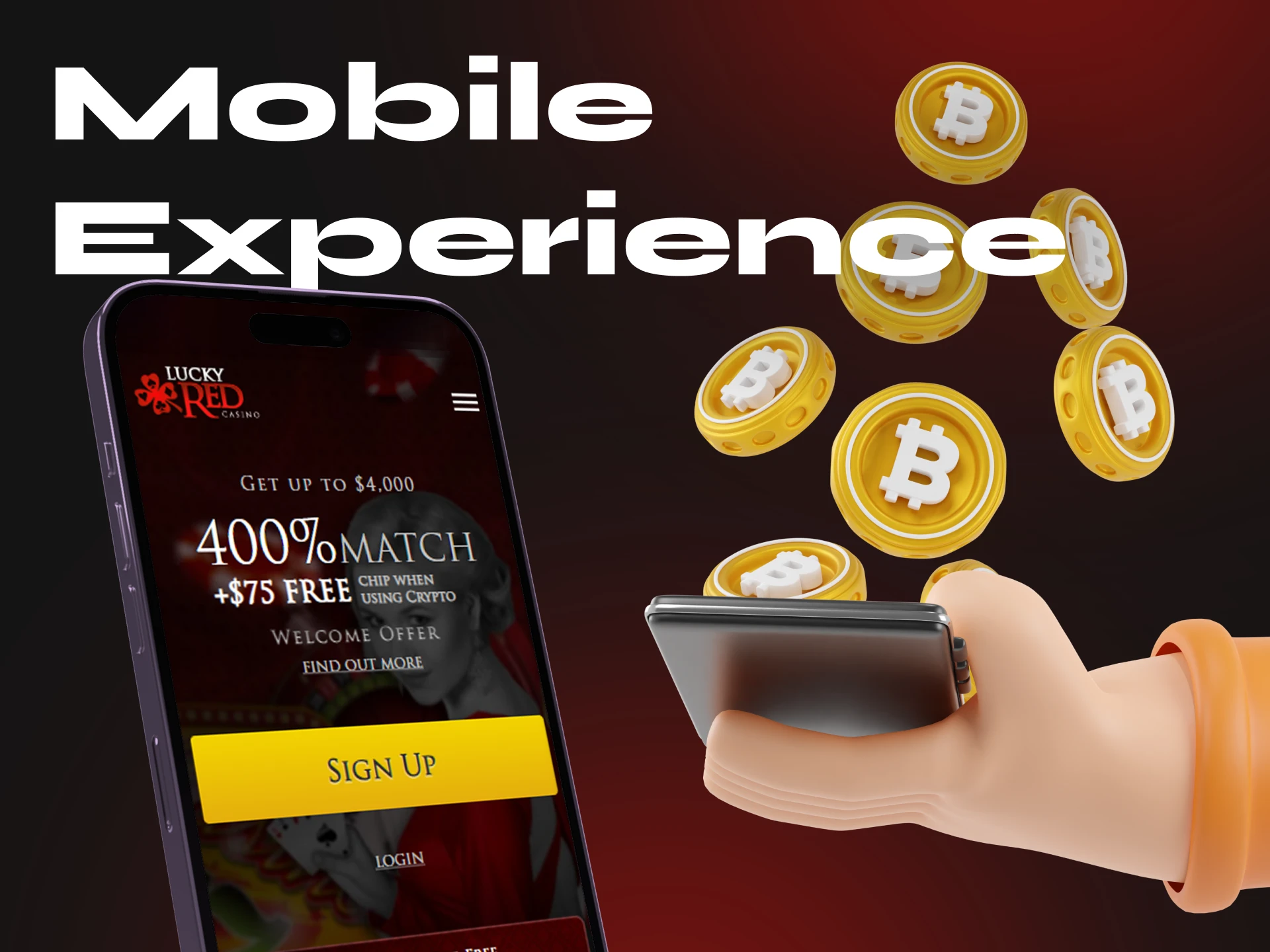 Play LuckyRed Casino games on your phone.