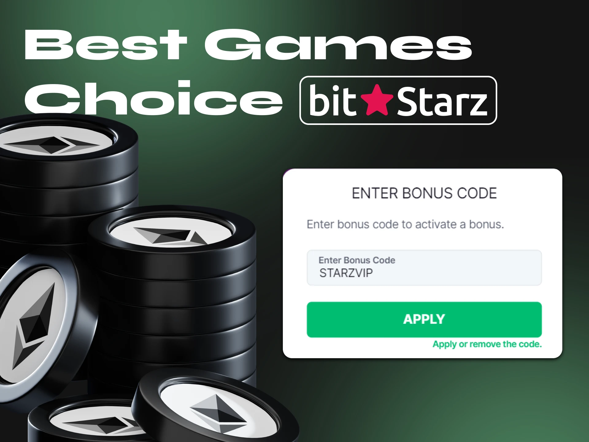 Enter the bonus code into your Bitstarz account to receive your no deposit bonus.