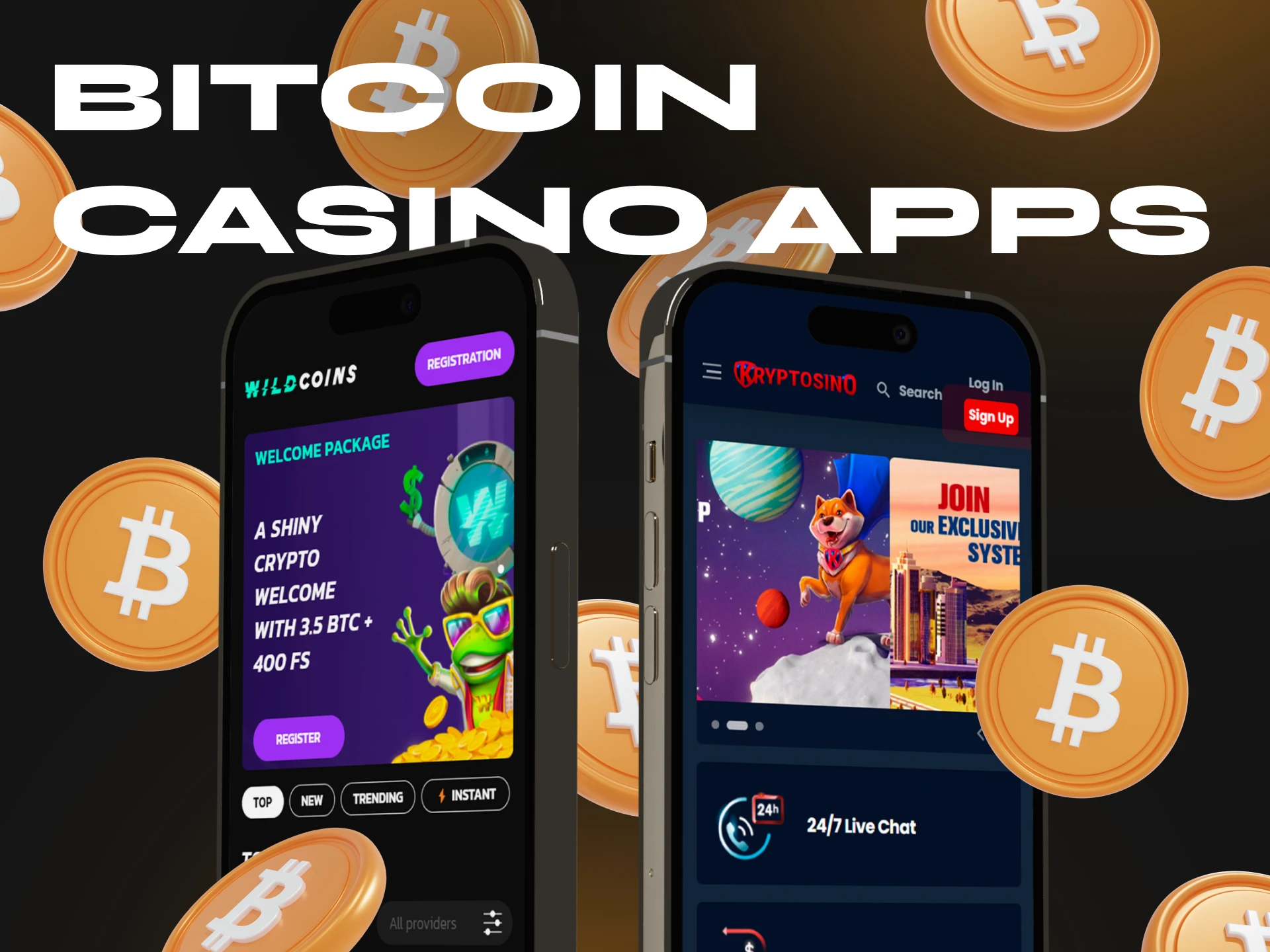 Play casino games wherever you are with the Bitcoin Casino app.