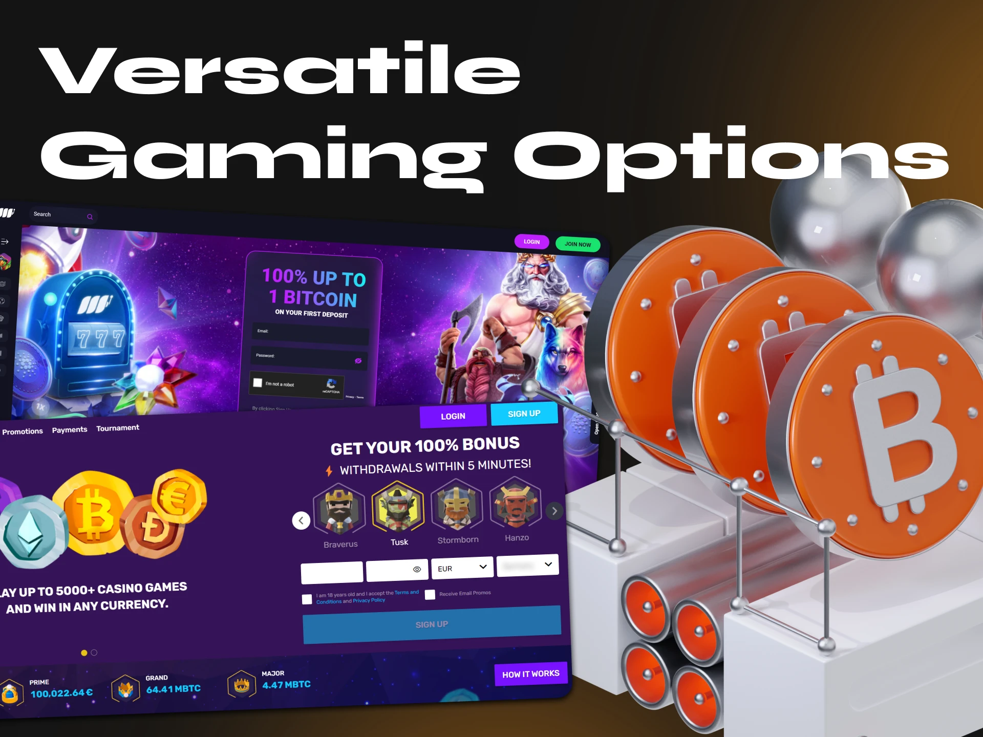 At Bitcoin Cash casinos you can find games to suit your taste.