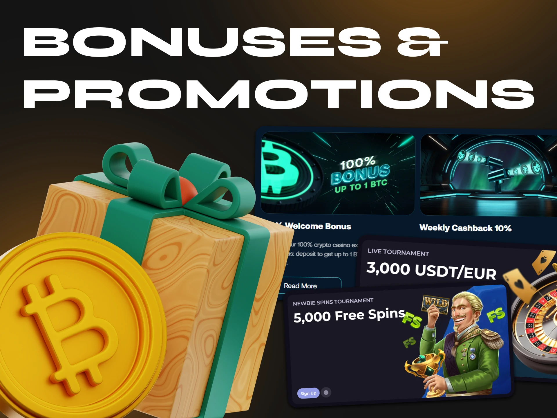 At Bitcoin casinos, you can choose your favourite ones from a wide variety of different bonuses and promotions.